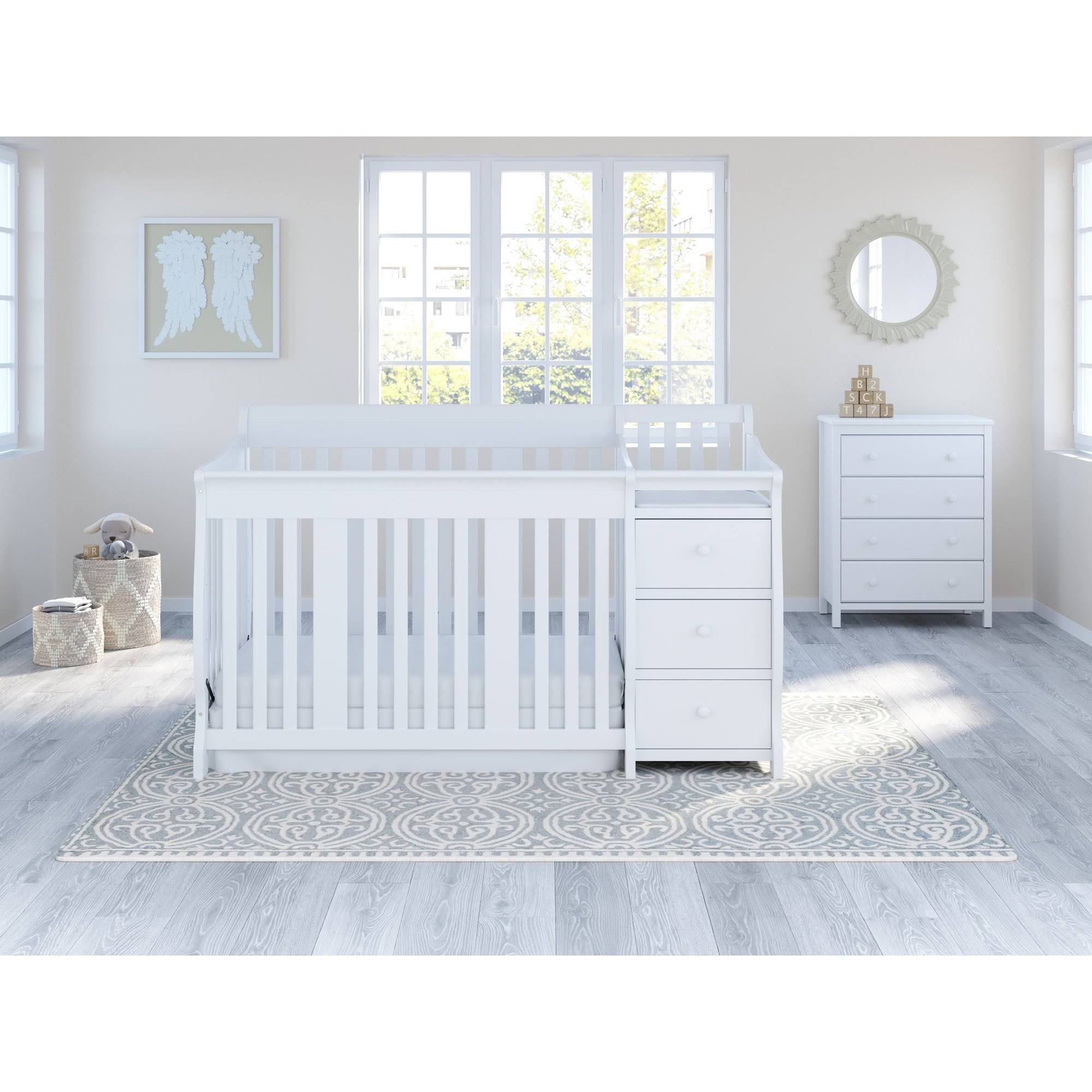 Storkcraft Portofino 4-In-1 Convertible Crib And Changer (Gray) SM_5BVT80FN
