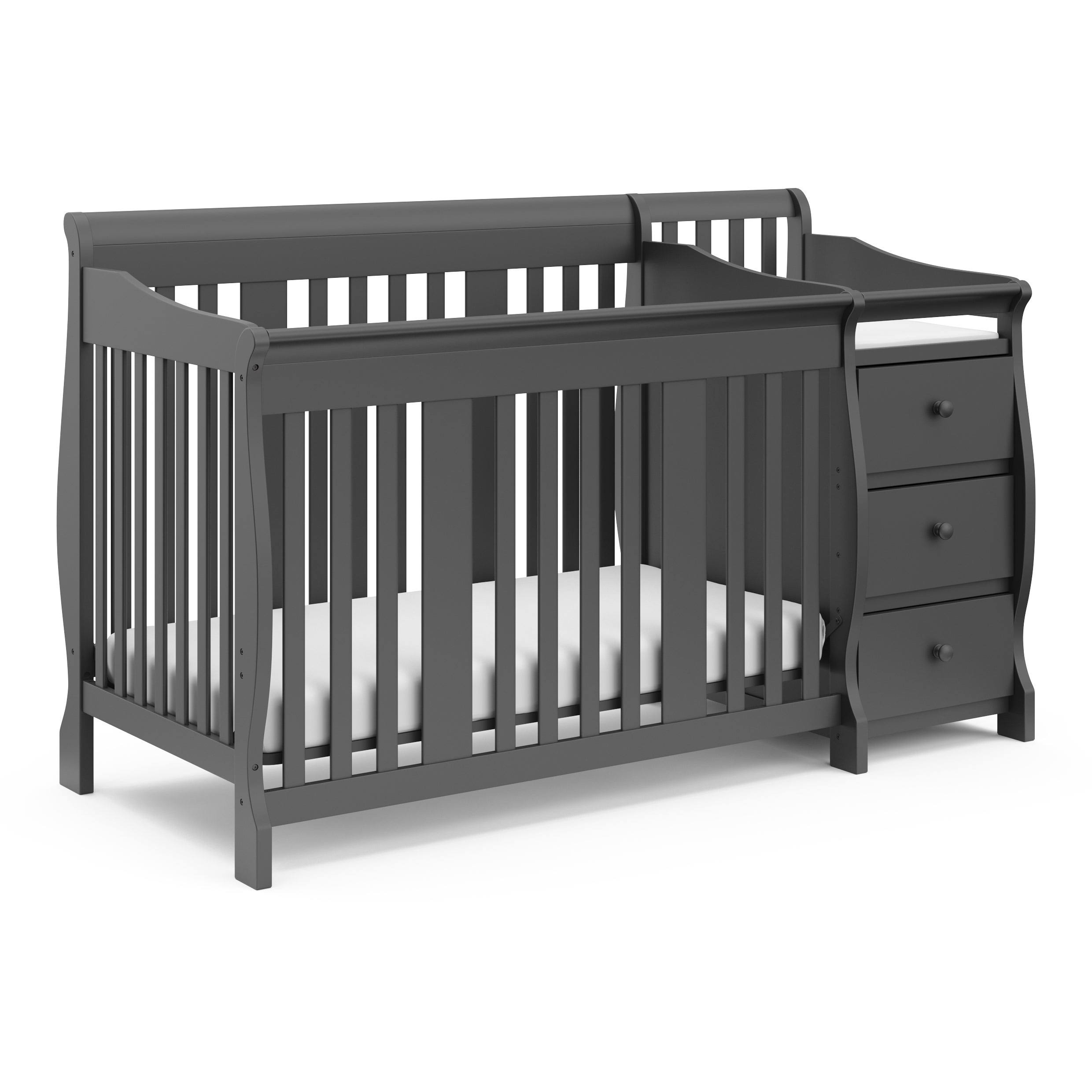 Storkcraft Portofino 4-In-1 Convertible Crib And Changer (Gray) SM_5BVT80FN