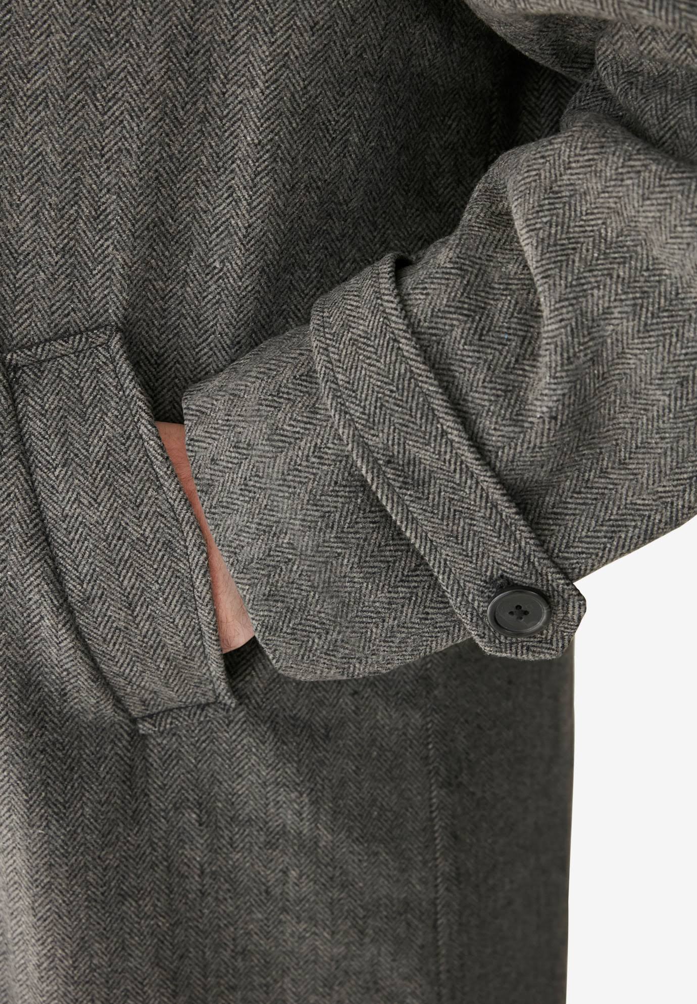 Kingsize Men's Big & Tall Wool-Blend Long Overcoat - Big - 6xl, Black PF_NONNGNIY