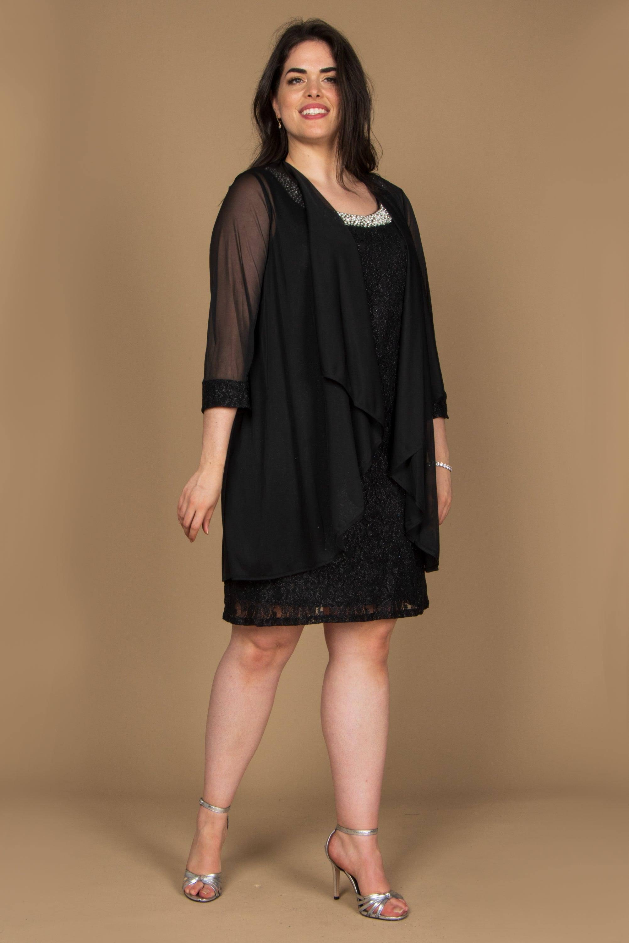 R & M Richards Plus Size Lace Dress & Jacket - Royal BH_4Y3TLGUG