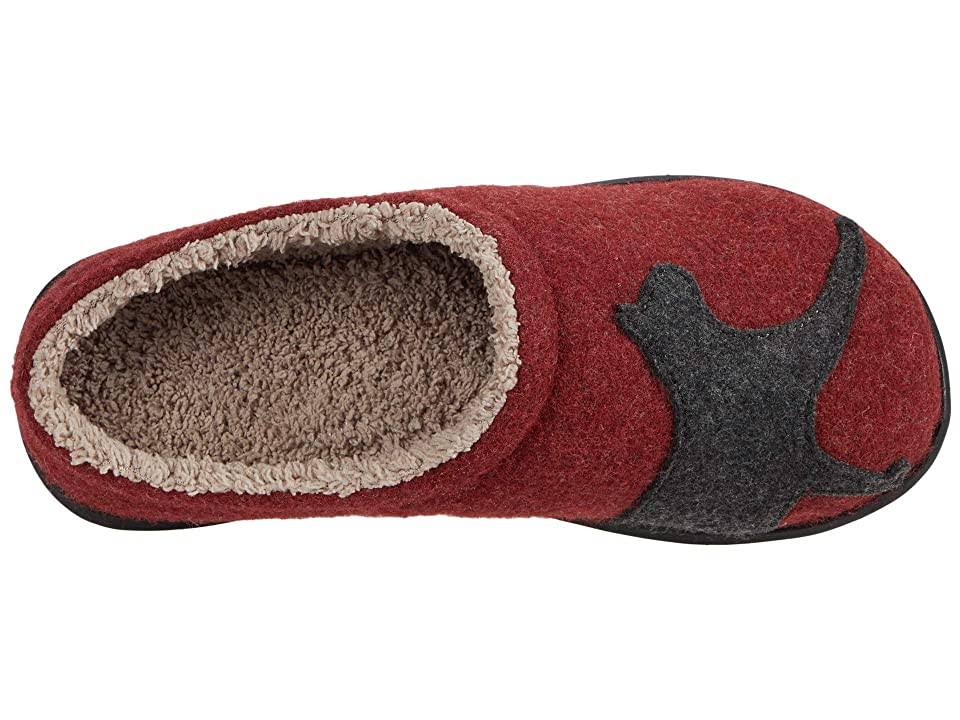L.L.Bean Daybreak Scuffs Motif Women's Slippers Deepest Red/Charcoal Cat : 11 B - KF_HBL4JQYR
