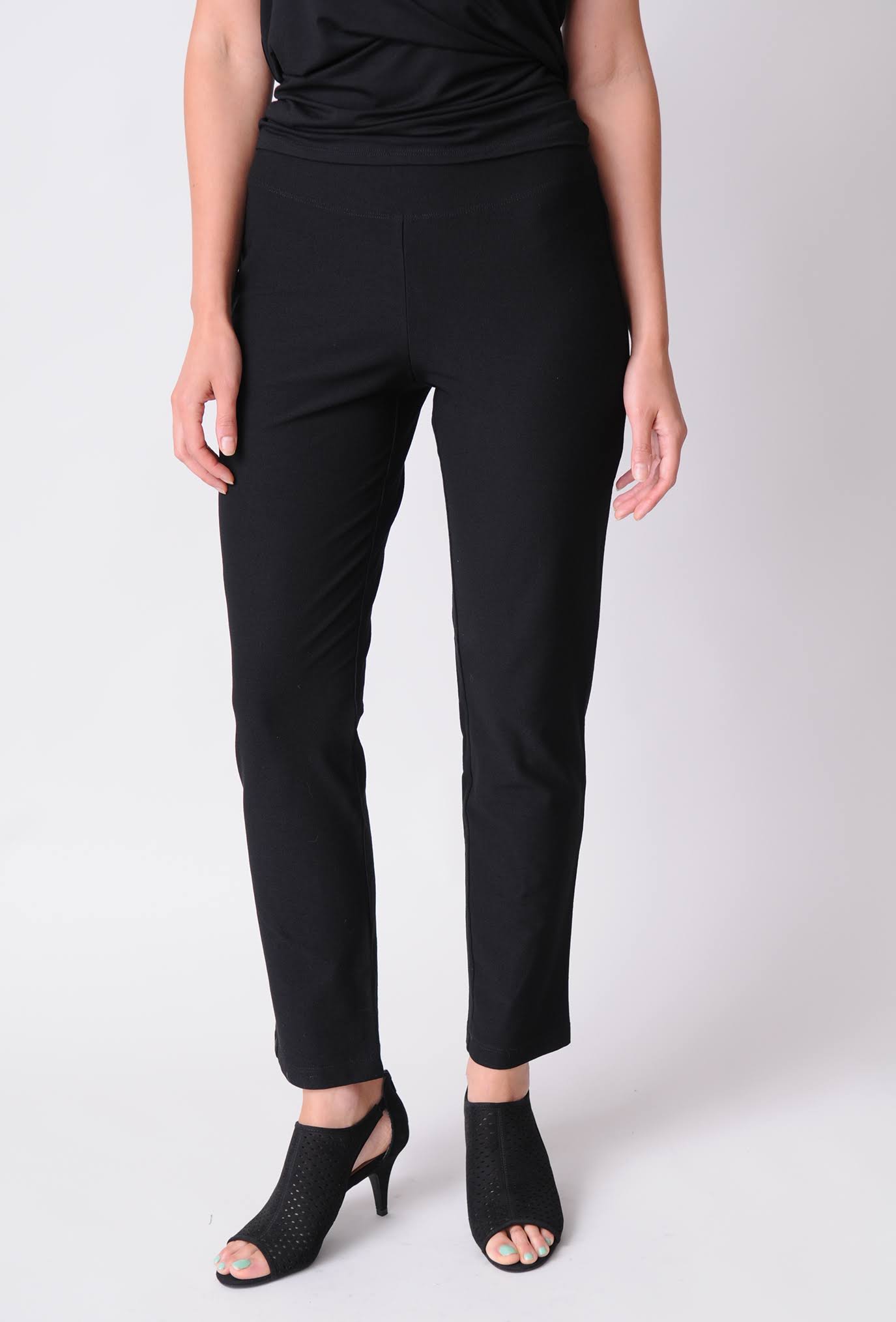 Eileen Fisher Women's Slim Ankle Pants - Black - Size TM_8BXR1NJF