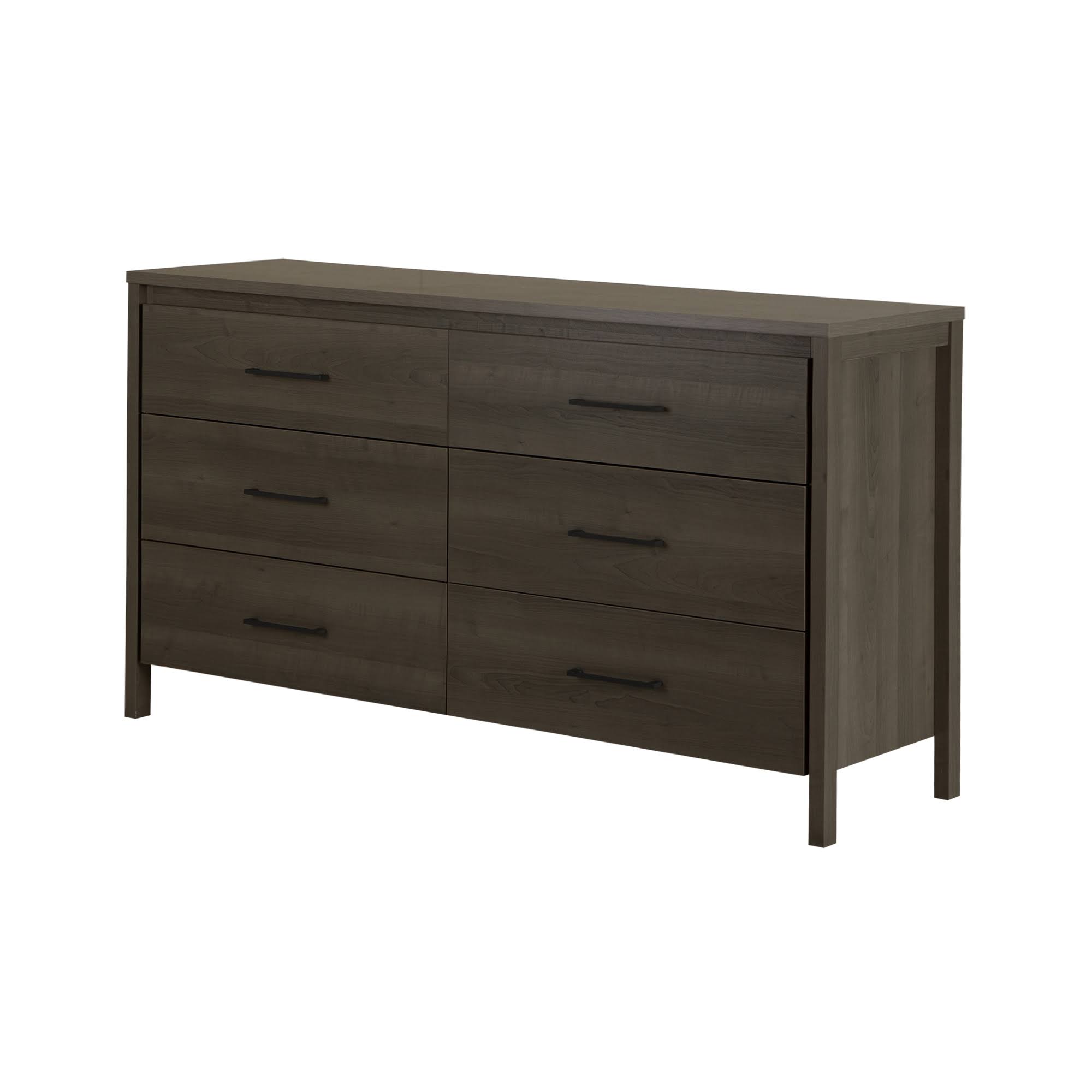 South Shore Gravity 6 Drawer Double Dresser Gray IF_JZYPEELS