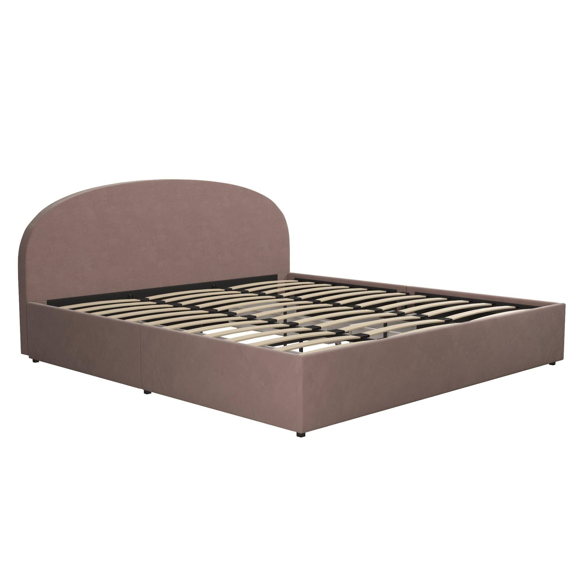 Mr. Kate Moon Upholstered Bed With Storage - Blush Velvet - GW_Y843TJA9