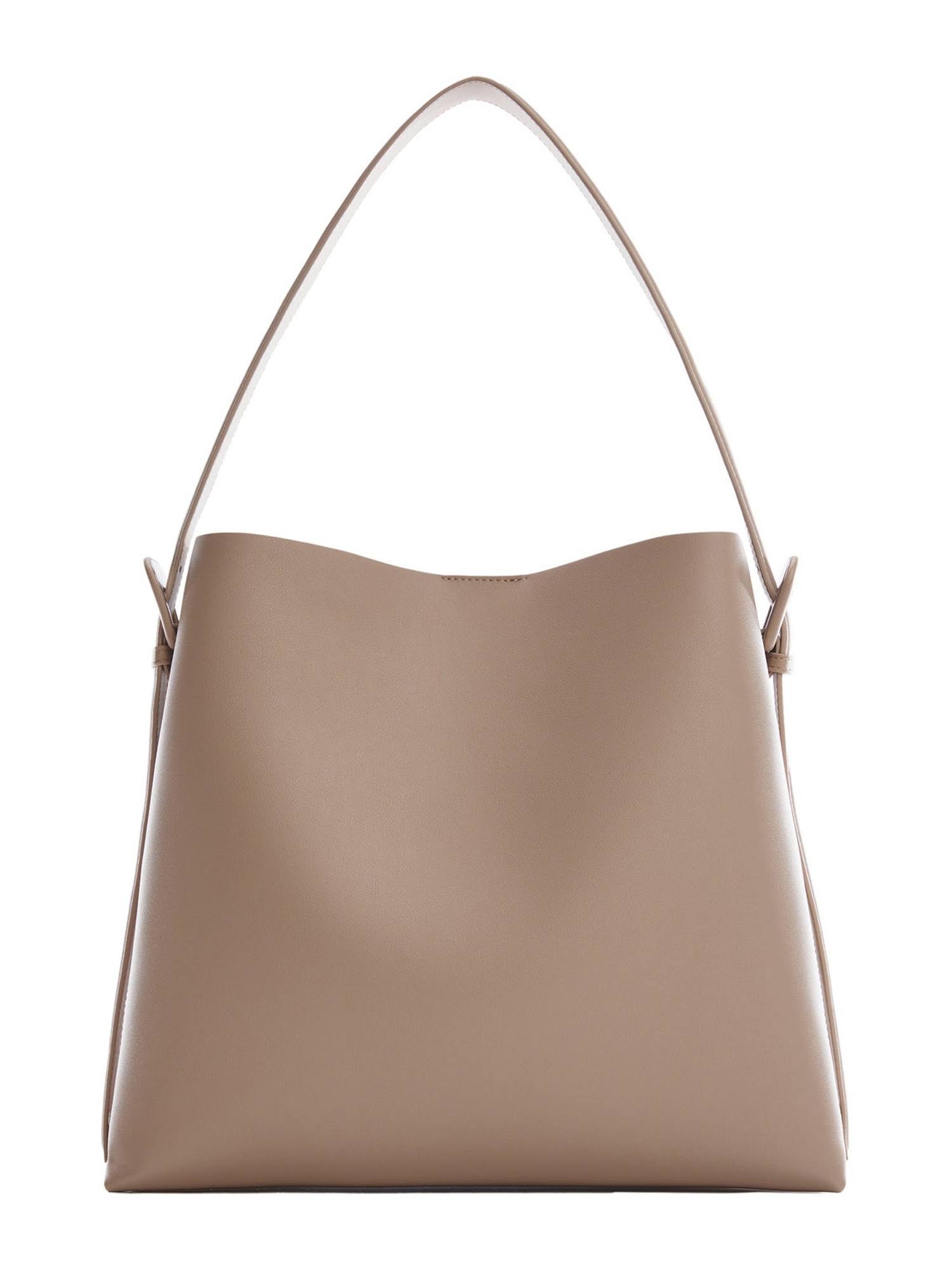 Mango - Shopper Bag With Buckle Light/Pastel Brown - One Size - 91_9GDSJP5O