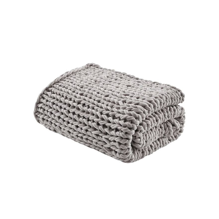 Madison Park Chunky Double Knit Handmade Throw - 2J_NZIB0MMY
