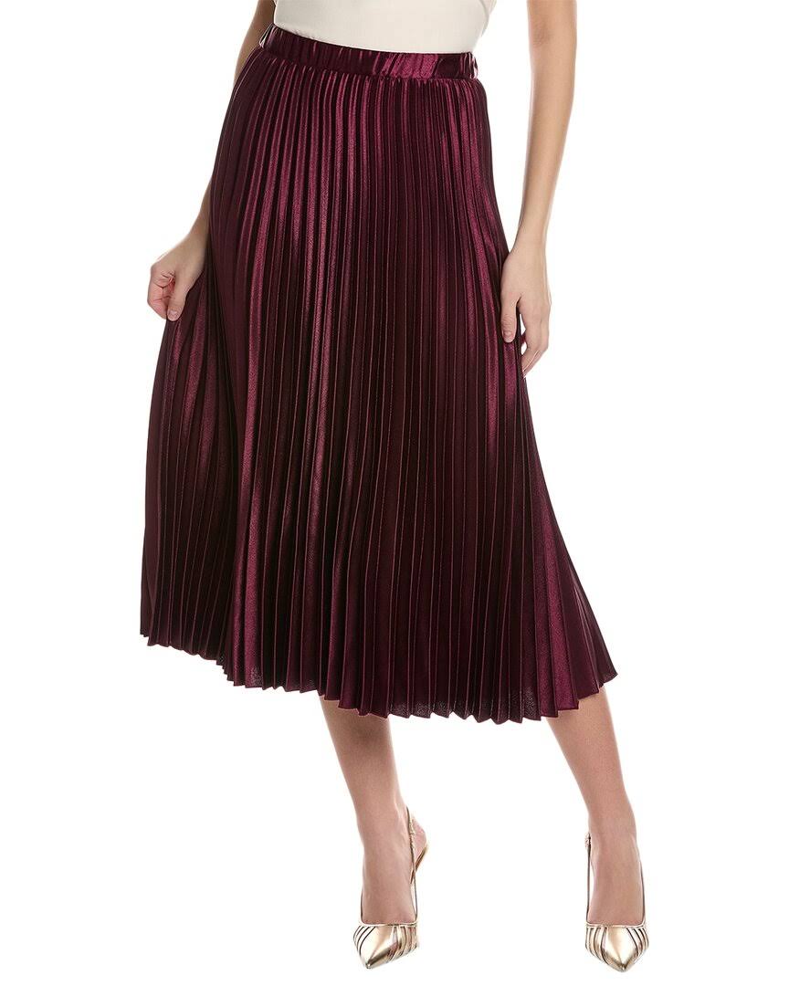 Anne Klein Pull On Pleated Skirt Chianti / QS_BMHLDZ8U