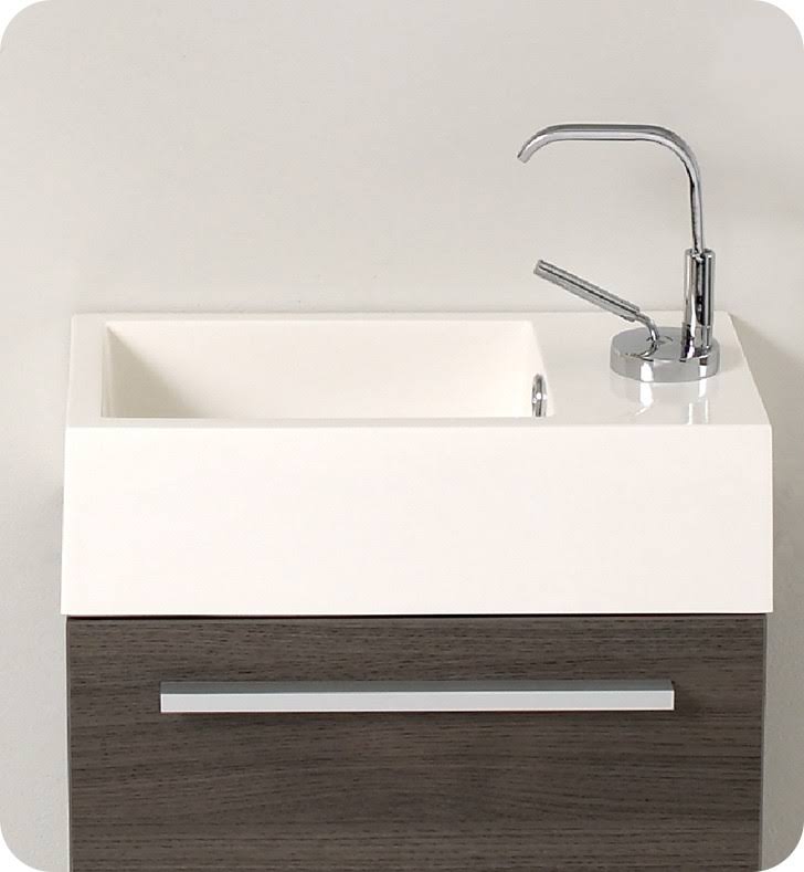 Fresca Fcb8002go-I Pulito 16 Small Gray Oak Modern Bathroom Vanity With Integrated JA_OCB4T8OV