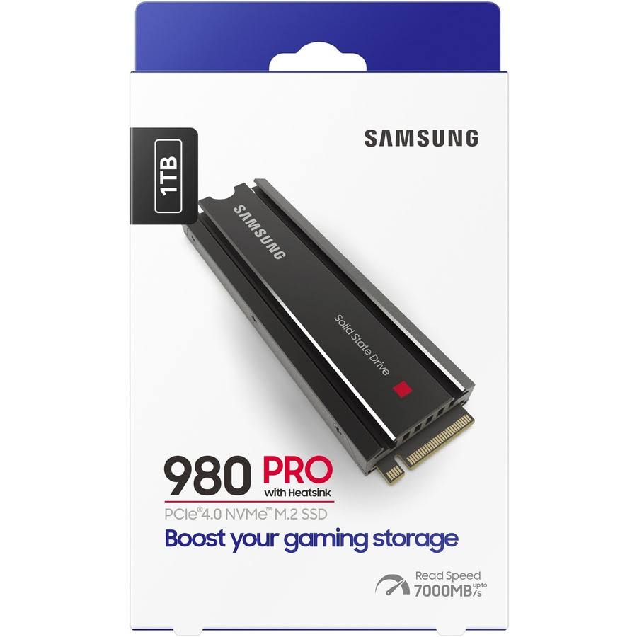 Samsung 980 Pro Heatsink M.2 2280 1tb Pci-Express 4.0 X4 - Internal Solid State Drive (Ssd) - Mz-CT_P00ZG7VS