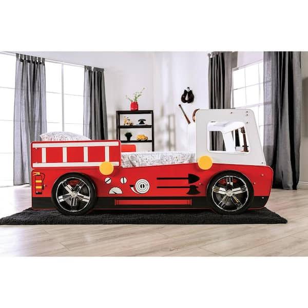 Furniture Of America Mitta Red Fire Truck Youth Twin SV_7VOGPT6C