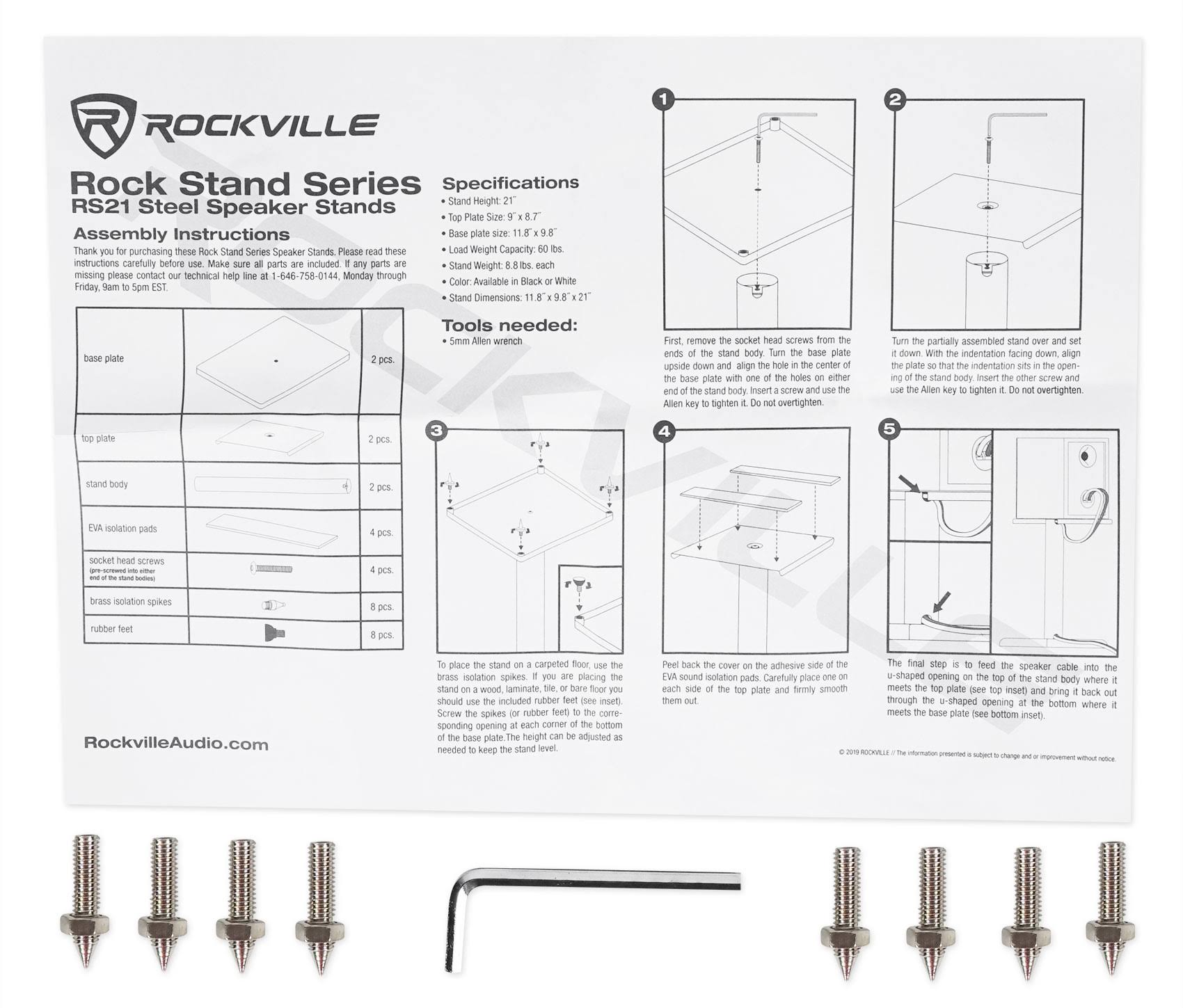 Pair 21 Steel White Stands For Kef Q150 Bookshelf Y9_U1HVKV8X
