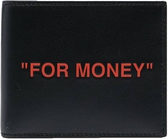 Off-White Quote Leather Bifold Wallet In Black SP_F4FJUUC6