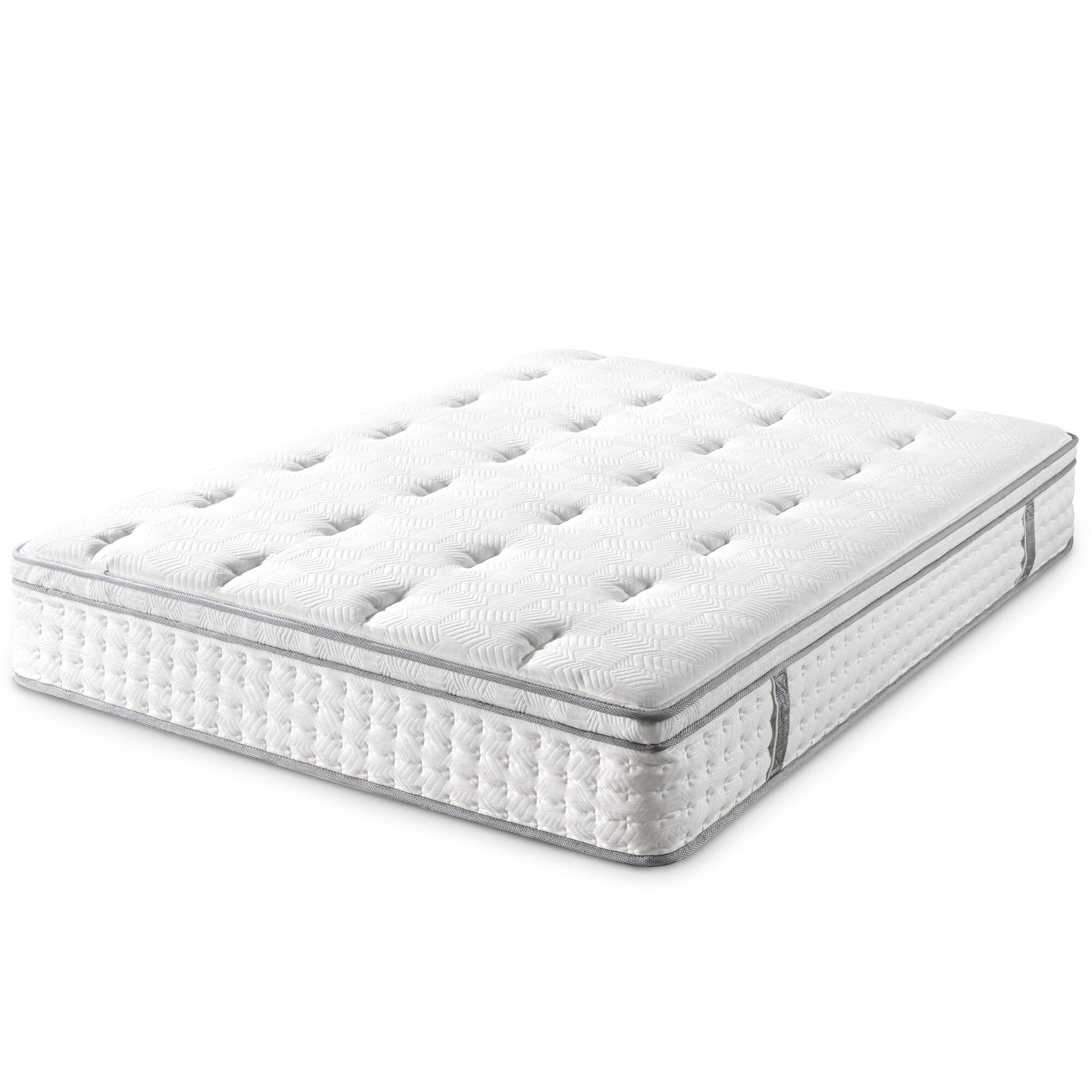 Zinus California King Medium Euro Box Top Pocket 12 In.Spring Hybrid Mattress, IF_DG1I7HKZ