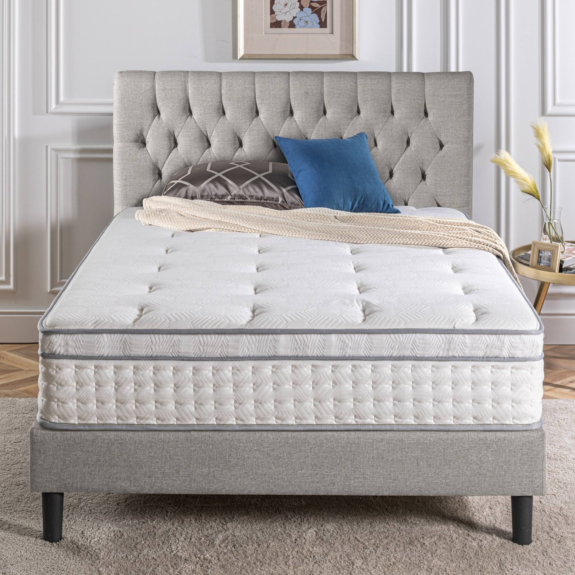Zinus California King Medium Euro Box Top Pocket 12 In.Spring Hybrid Mattress, IF_DG1I7HKZ