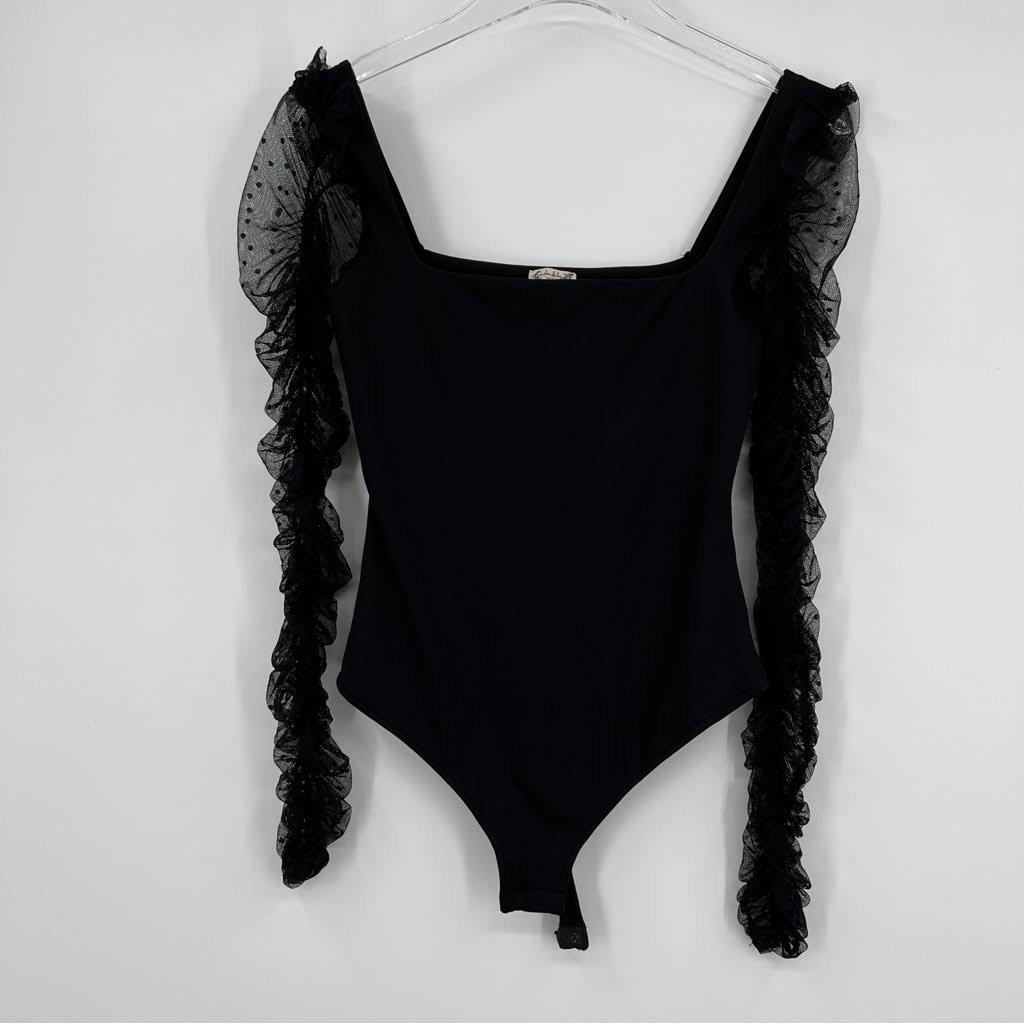 Free People Must Be Love Bodysuit Black / OC_YA3CGANL