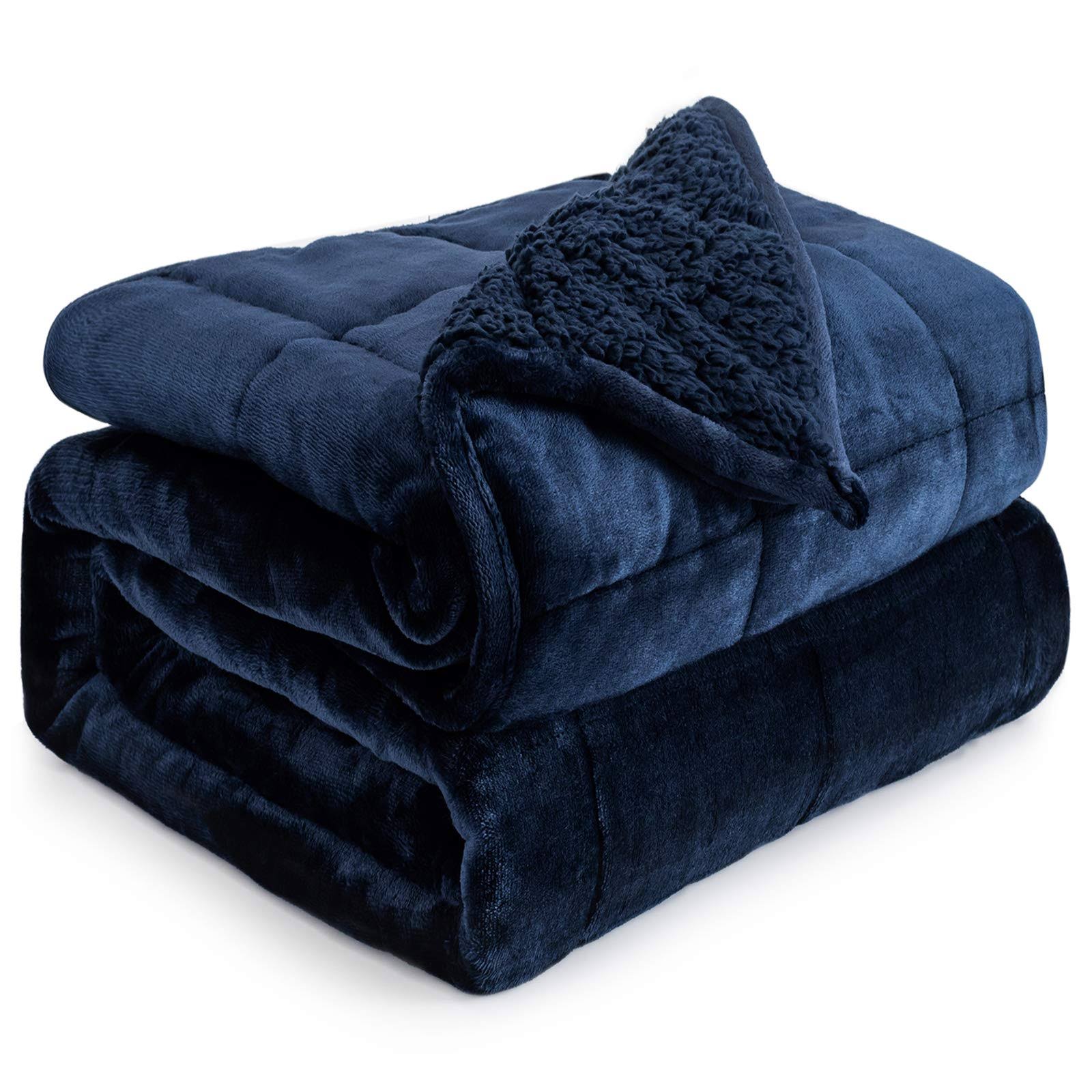 Cottonblue Weighted Blanket 20 Lbs 60x80 Inches, Pink Sherpa Blanket Throw Sofa Bedding Heavy Blanket For Adults, Soft Cozy Fleece Blanket On FM_V4VW6RJH