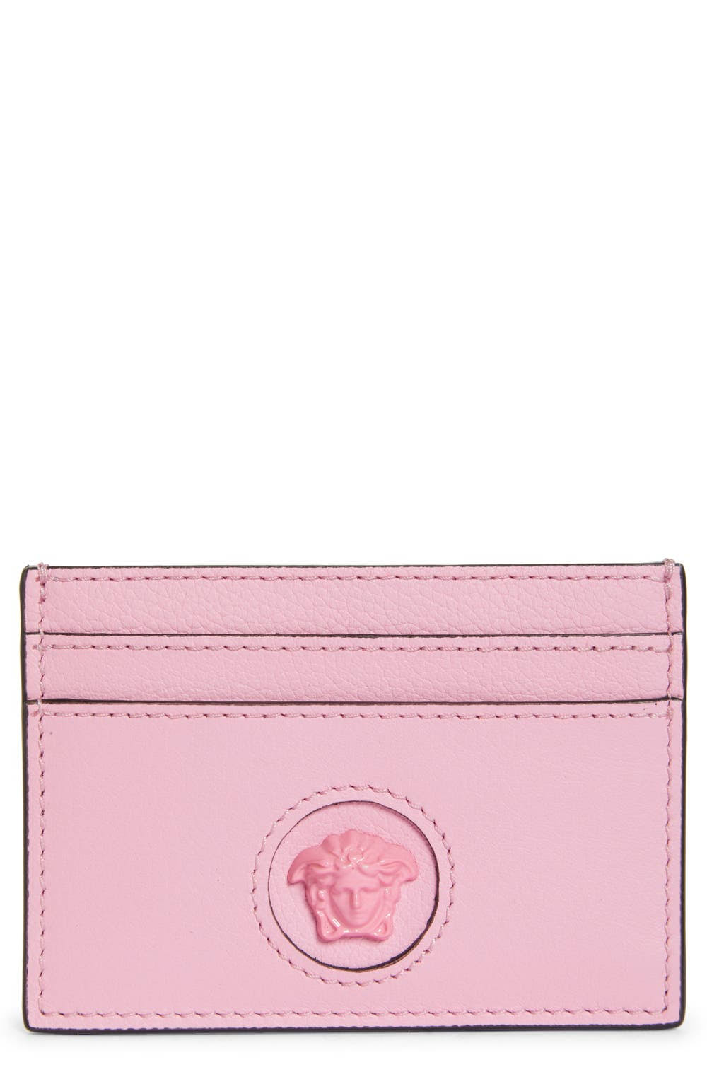Versace Women's La Medusa Colorblock Leather Card Case - Baby Pink One-B4_WL9JY8YI