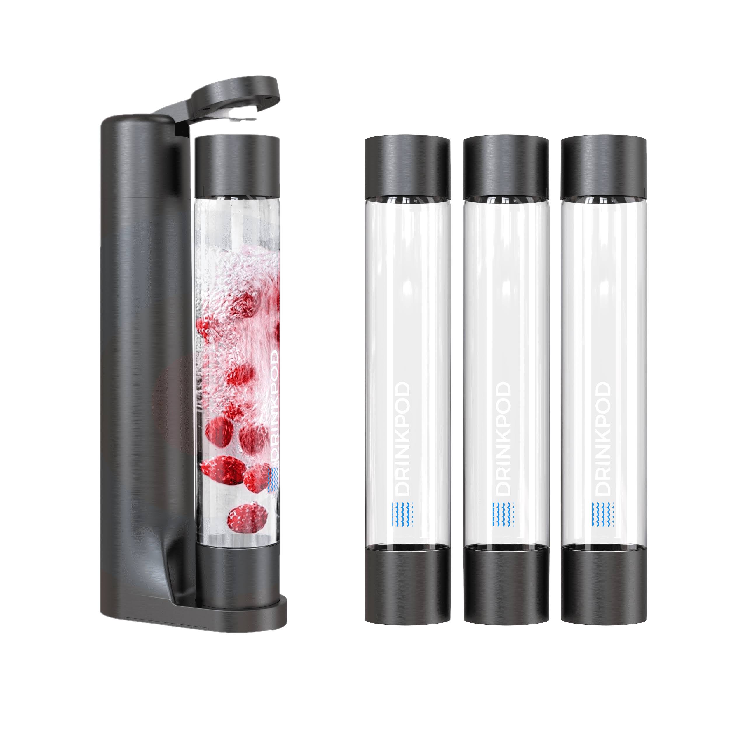 Fizzpod One Touch Sparking Soda Maker Machine With 3 Bottles- TW_GJZU1UJO