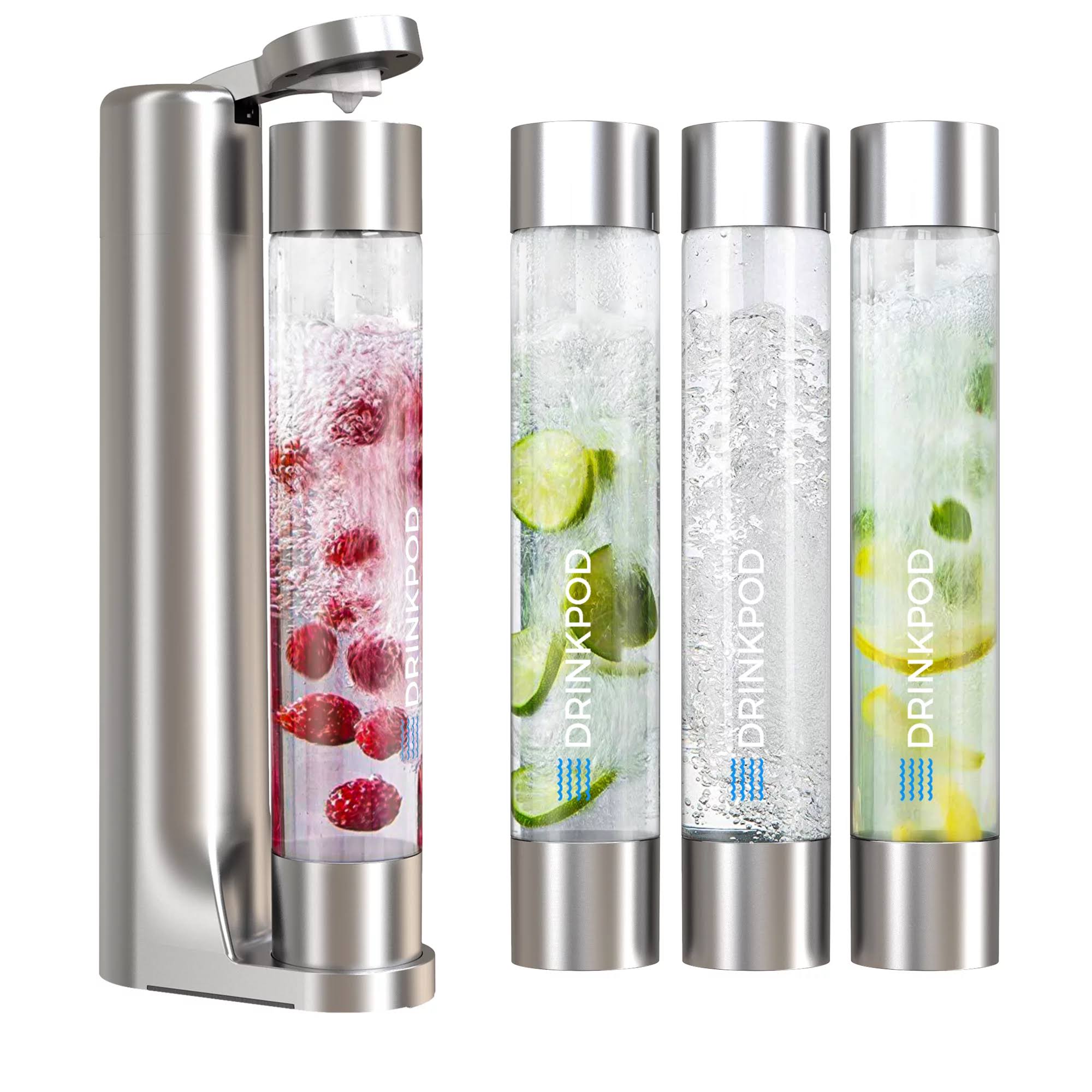 Fizzpod One Touch Sparking Soda Maker Machine With 3 Bottles- TW_GJZU1UJO
