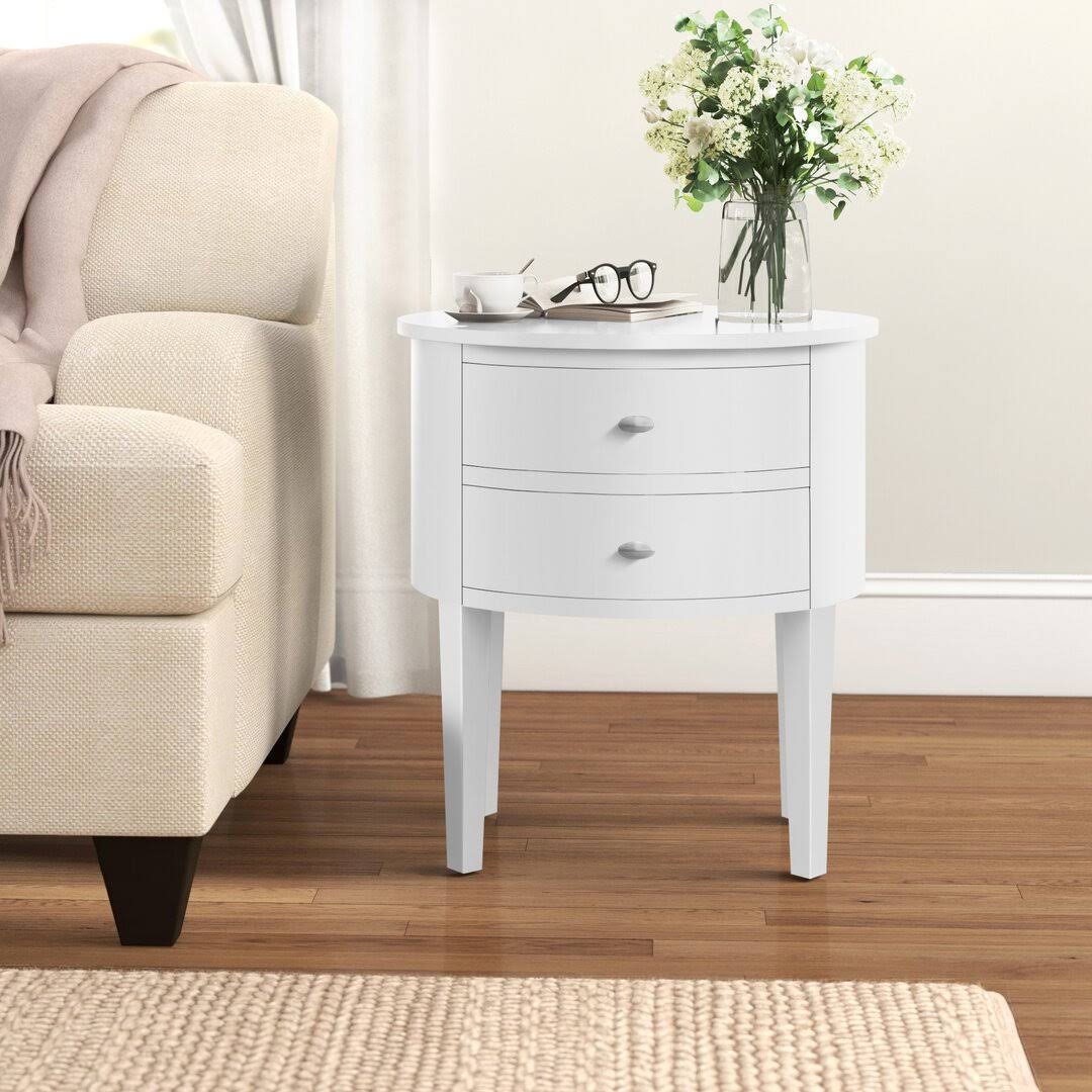 Canterbury Solid Wood 2 - Drawer End Table Three Posts Color: IK_HE1NMFYC