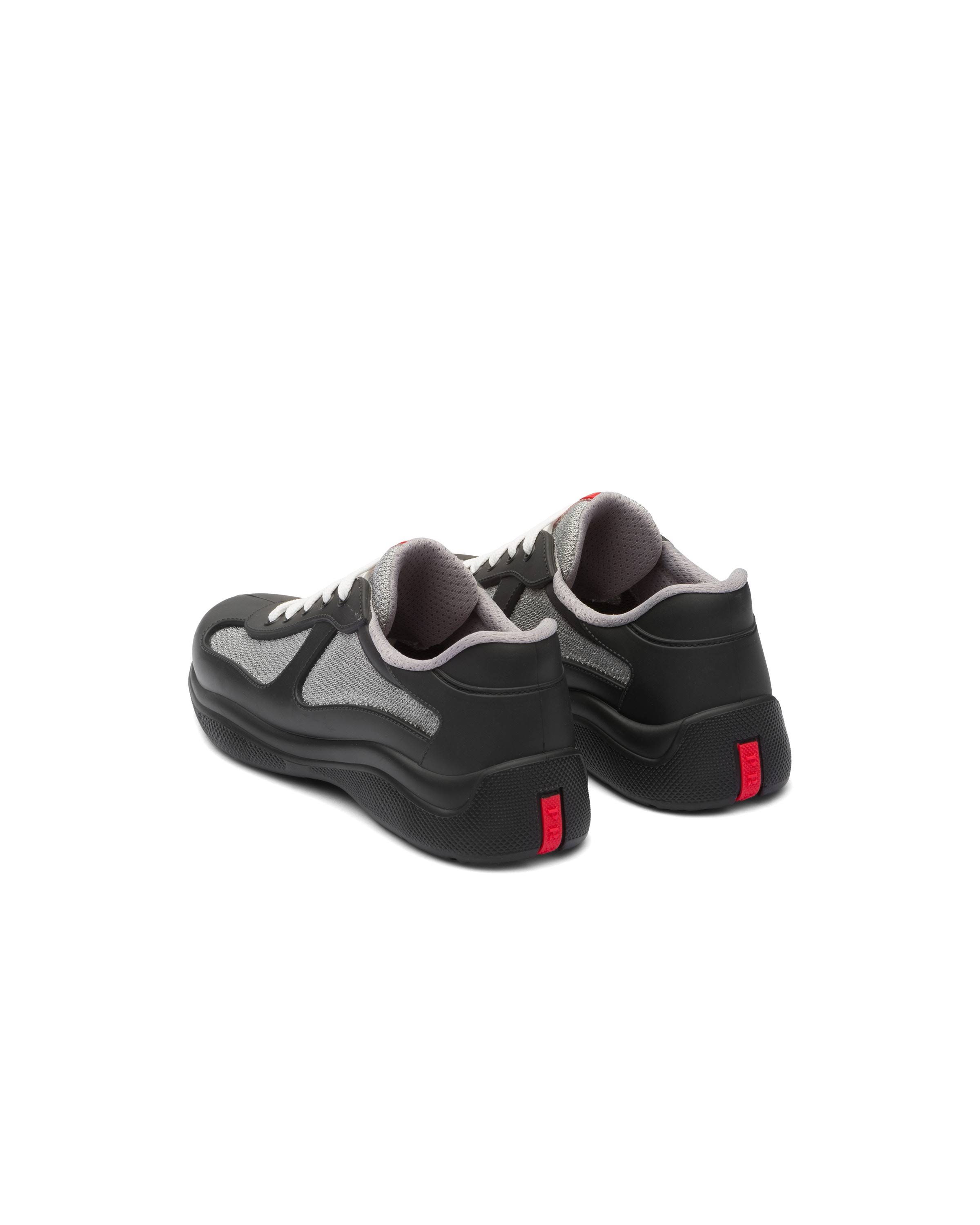 Prada America's Cup Soft Rubber And Bike Fabric Sneakers, Women, Black, Size MH_IBLHJU0F