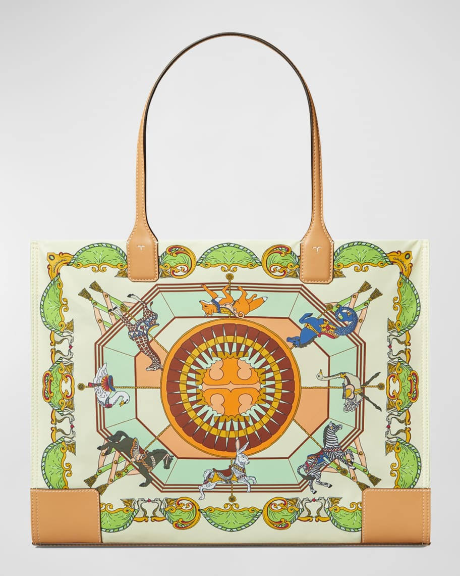 Tory Burch Women's Ella Printed Tote In Blue Carousel, One P5_WERKCUBM