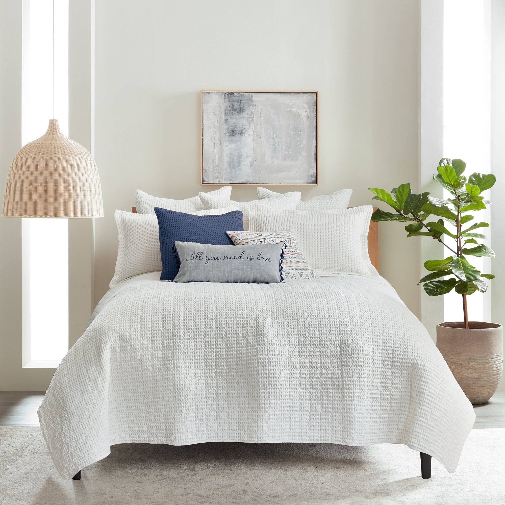Levtex Home Mills Waffle Quilt Set - Cotton Full/Queen / H4_SC0BPNHJ