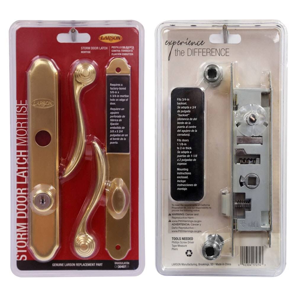 Larson Ch3040701 Storm Door Mortise Latch, Bright PR_XGDKCZ99