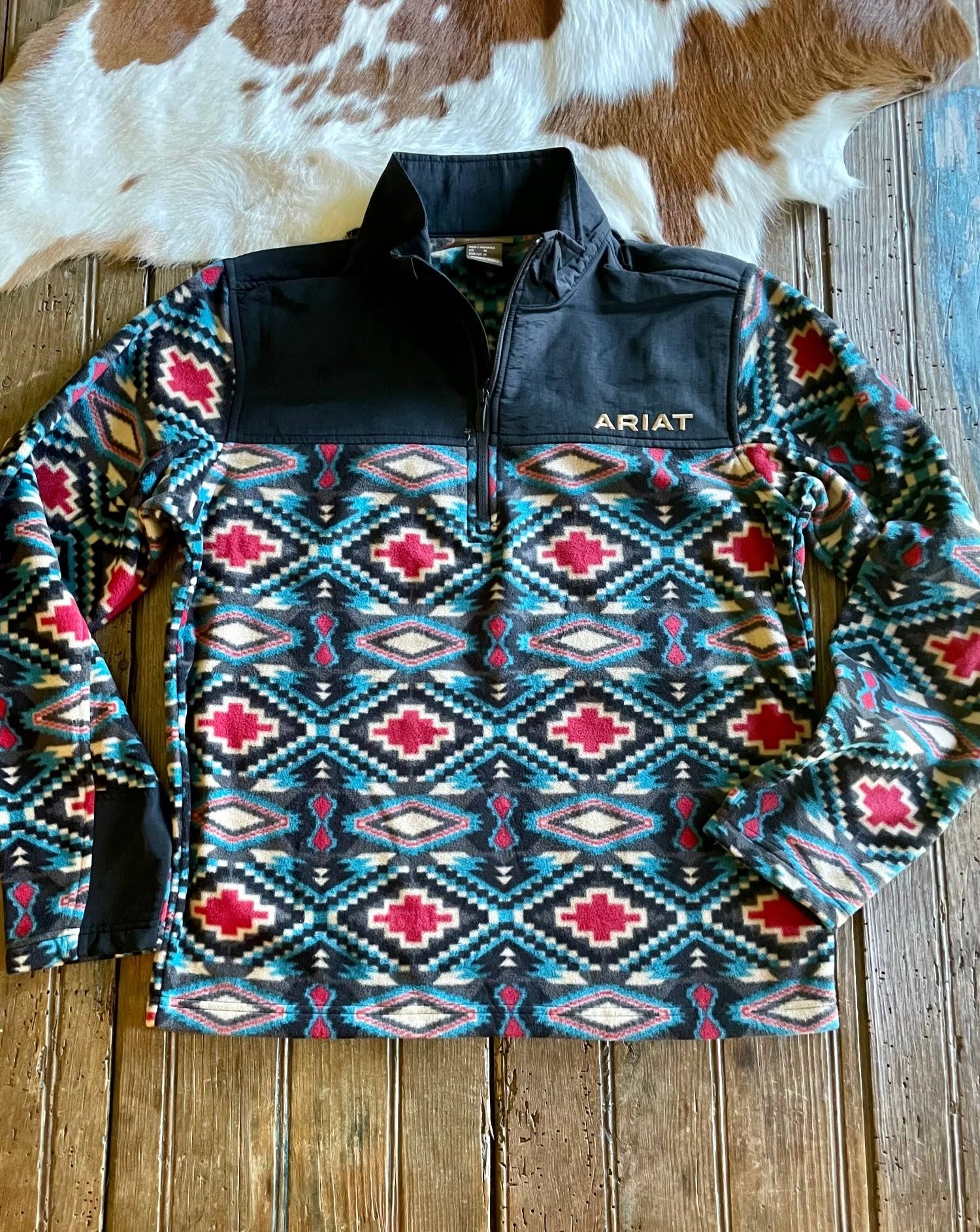 Ariat Basis 2.0 1/4 Zip Sweatshirt (Men's) Biscay Bay / 1Q_CHUT1JDF