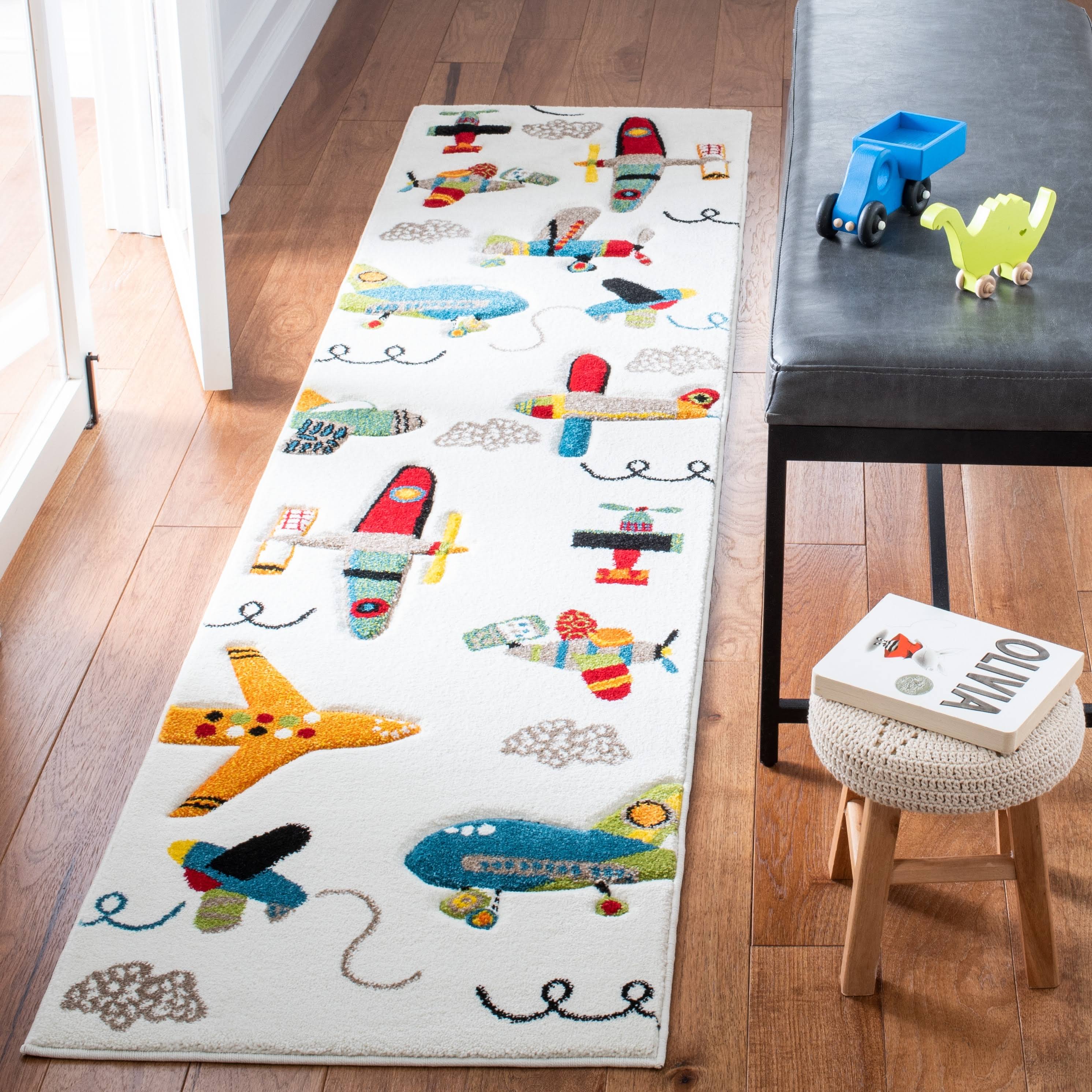 Safavieh Carousel Kids Ardak Airplane Rug - 5'3 X 7'6 - Navy/YR_E4HKJ8YS