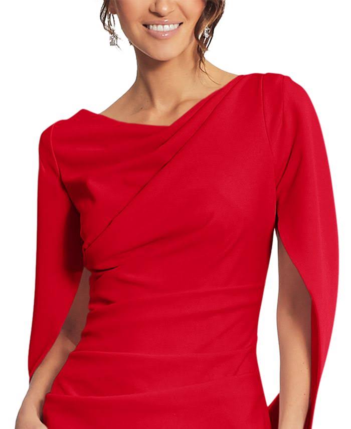 Betsy & Adam Women's Drape Back Scuba Crepe Dress, TH_JPZINREG