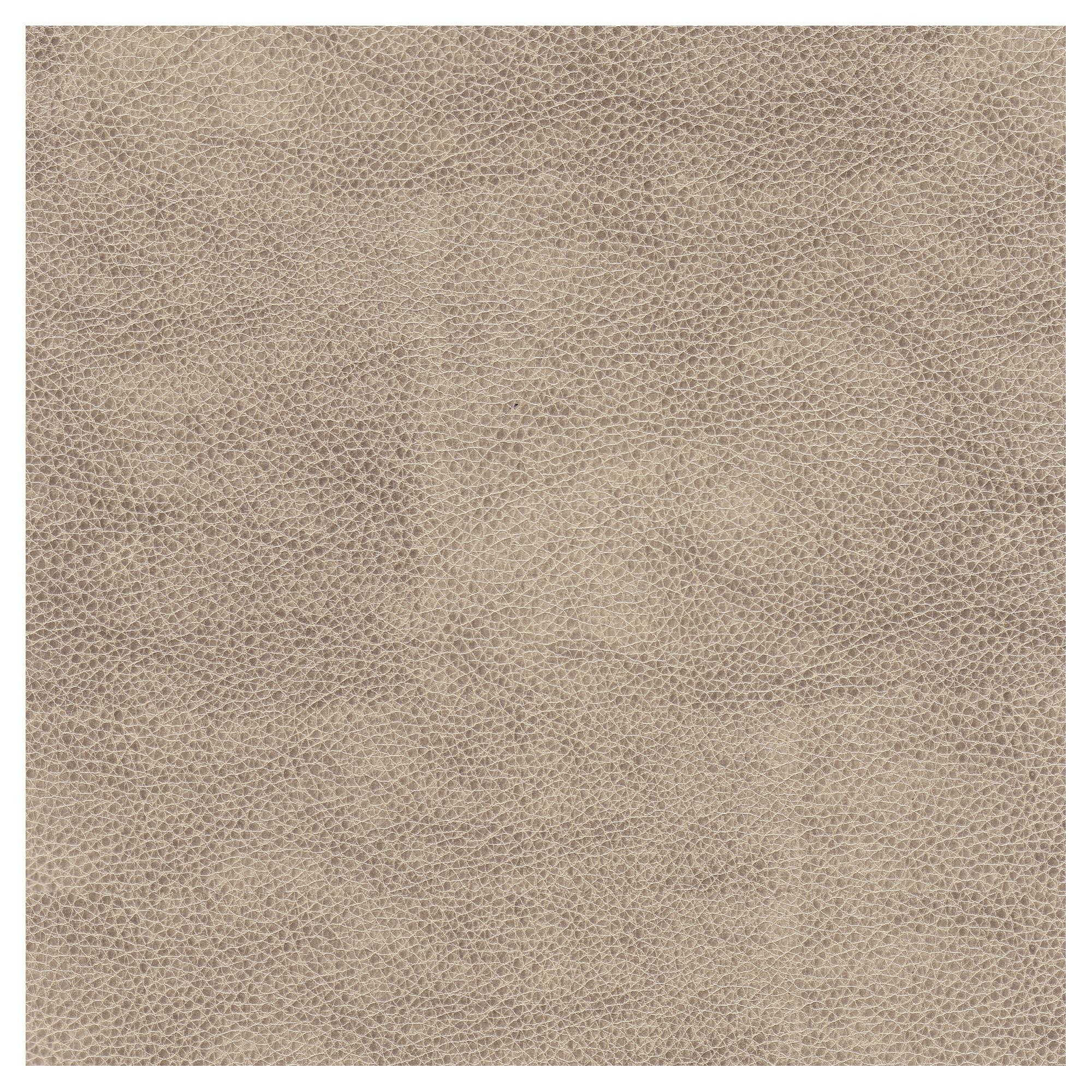 Round Faux Leather Ottoman Taupe Homepop Taupe OH_NCB8QOVT
