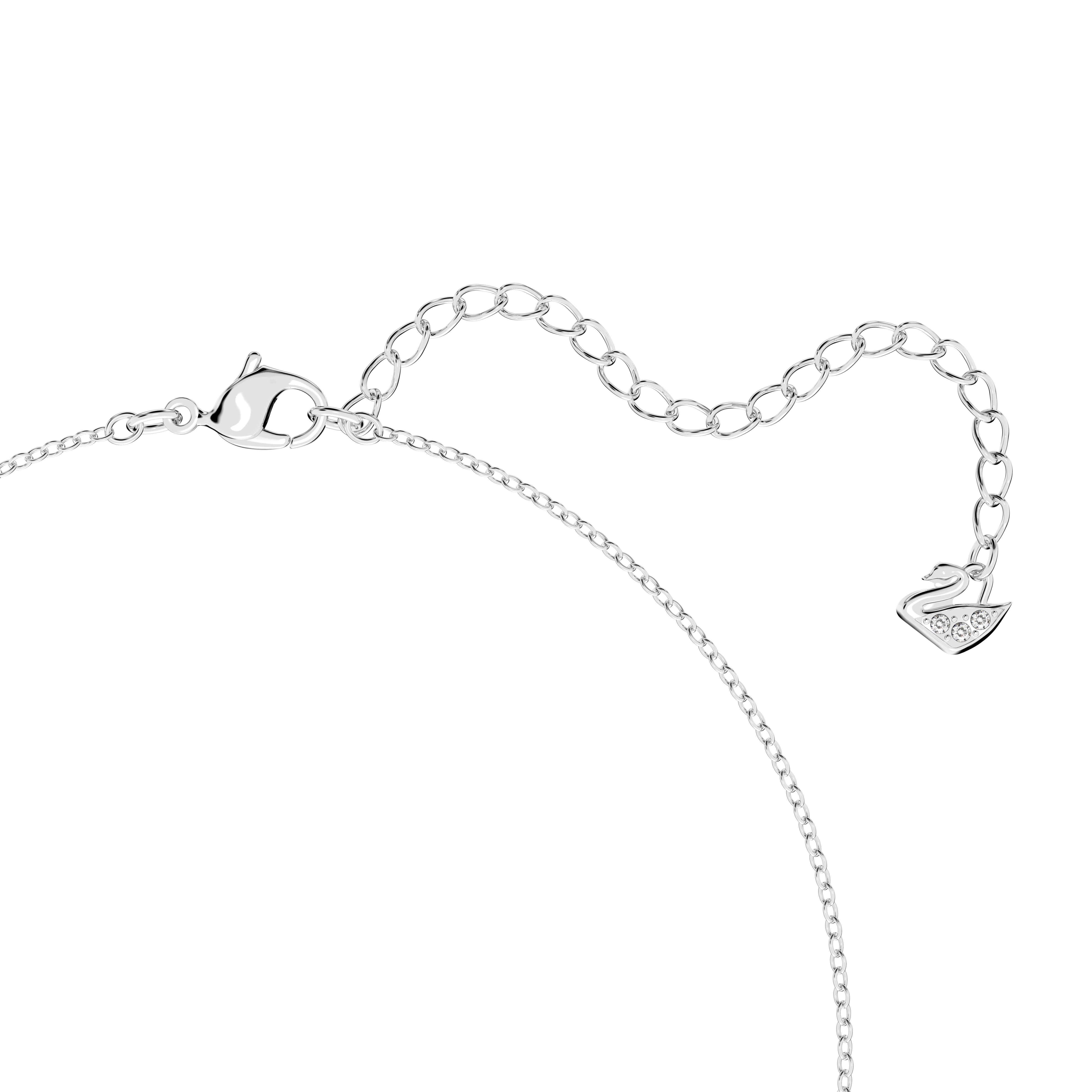 Swarovski Lilia Y Necklace, Butterfly, White, Rhodium 5E_CCKXKUTV