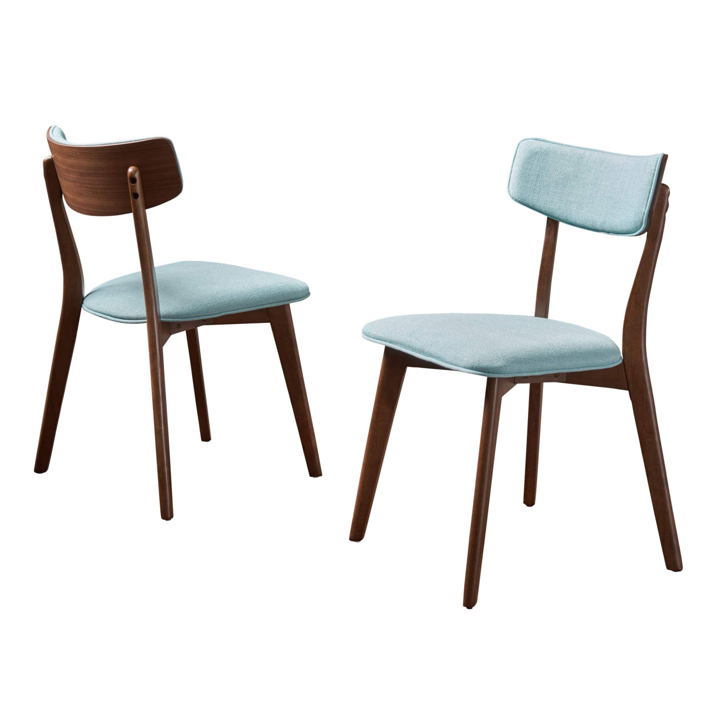 Chazz Mid Century Upholstered Dining Chairs (Set Of 2) By Christopher Knight Home - Light Gray + Matte UE_0MWJXUWF