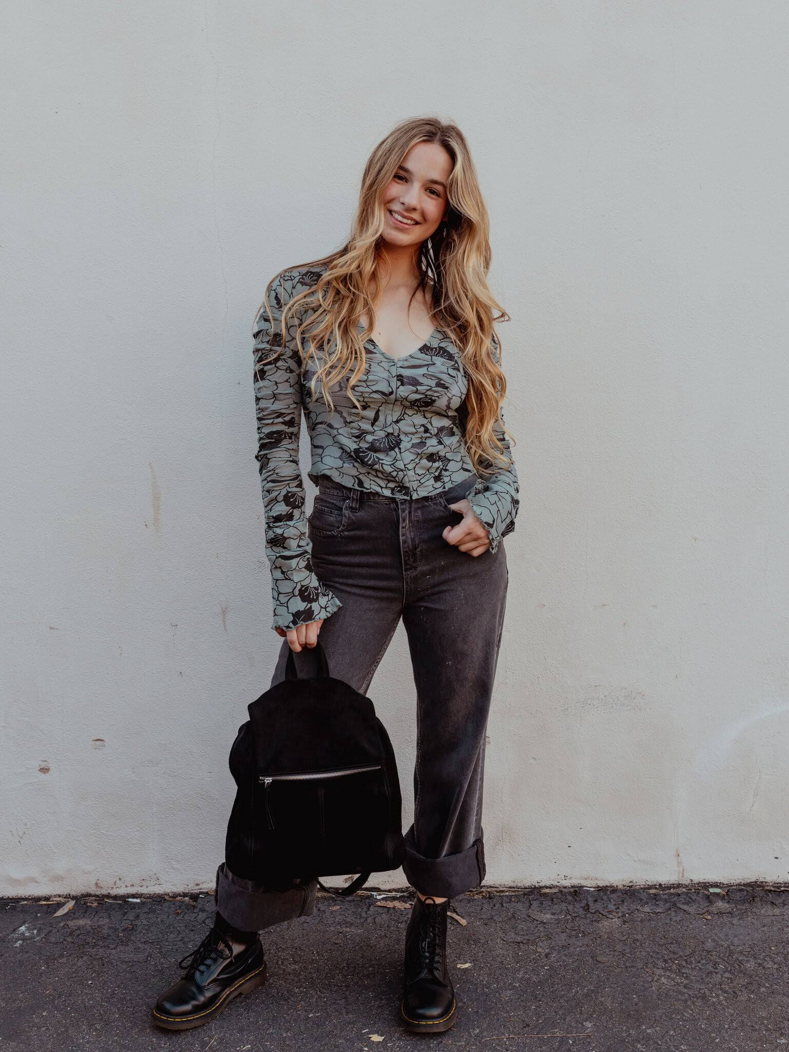 Free People Tinsley Baggy High Rise Jeans - Washed Black - IH_7PFFOGXB