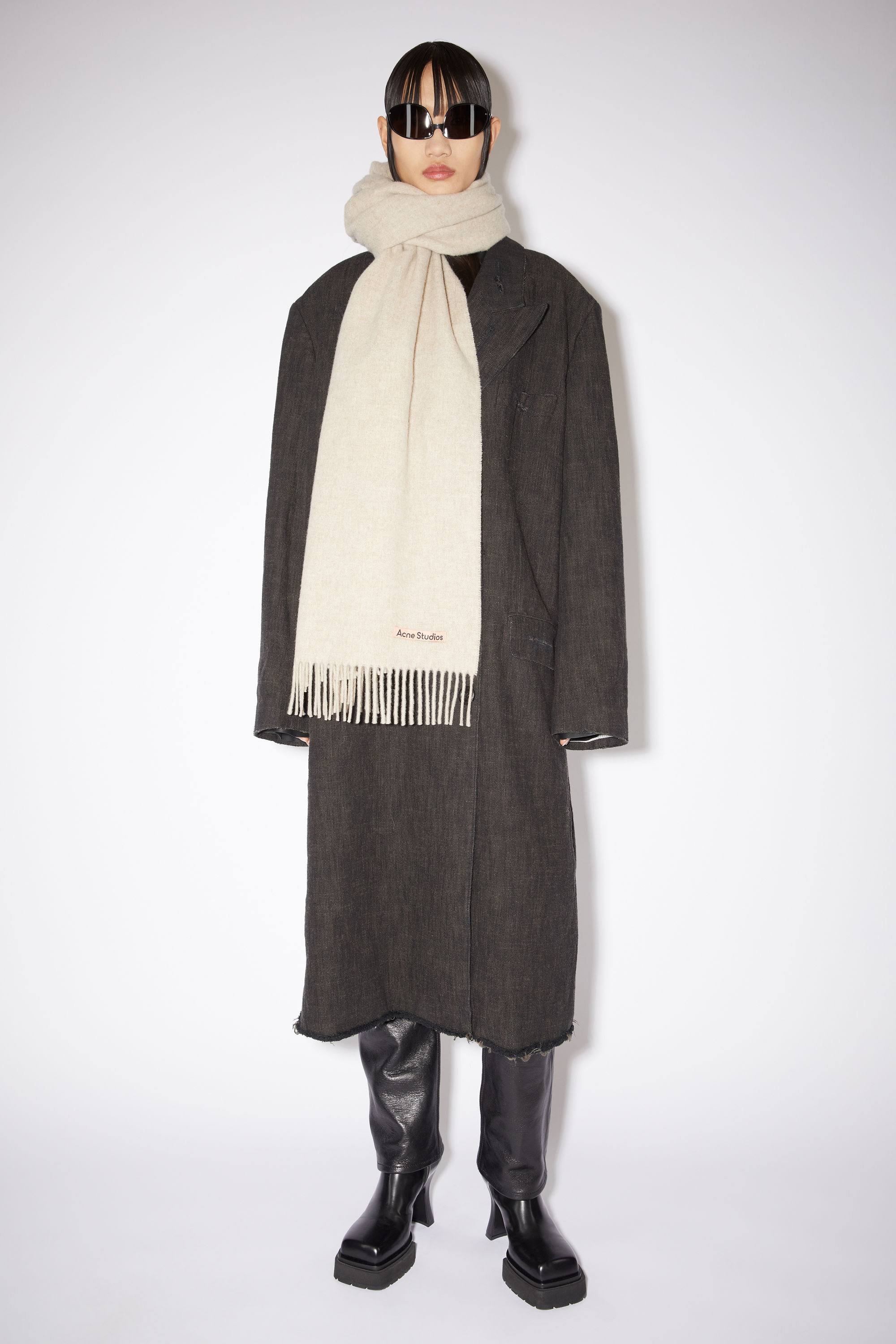 Acne Canada New Wool Scarf - Natural - QU_VFJO7RAZ