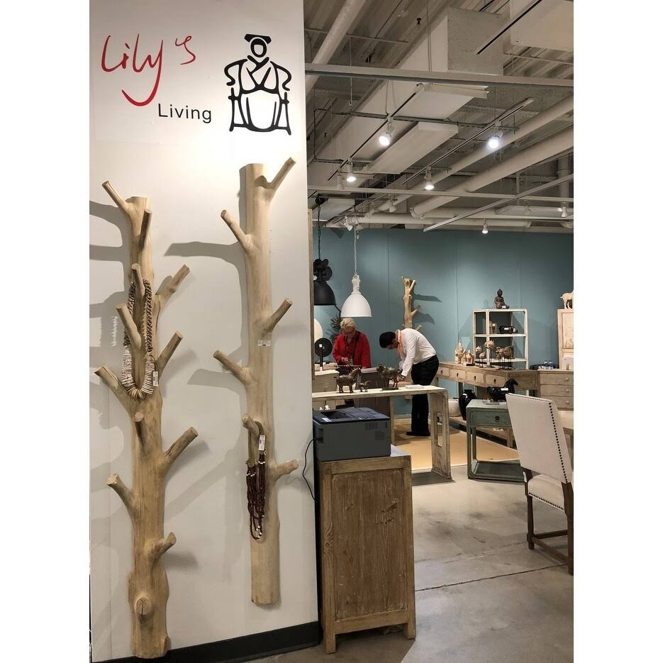 Lily's Living Mangosteen Decorative Half Tree Wall Coat Rack, 77 Inch Tall, Natural Wood CD_EQVNQINN