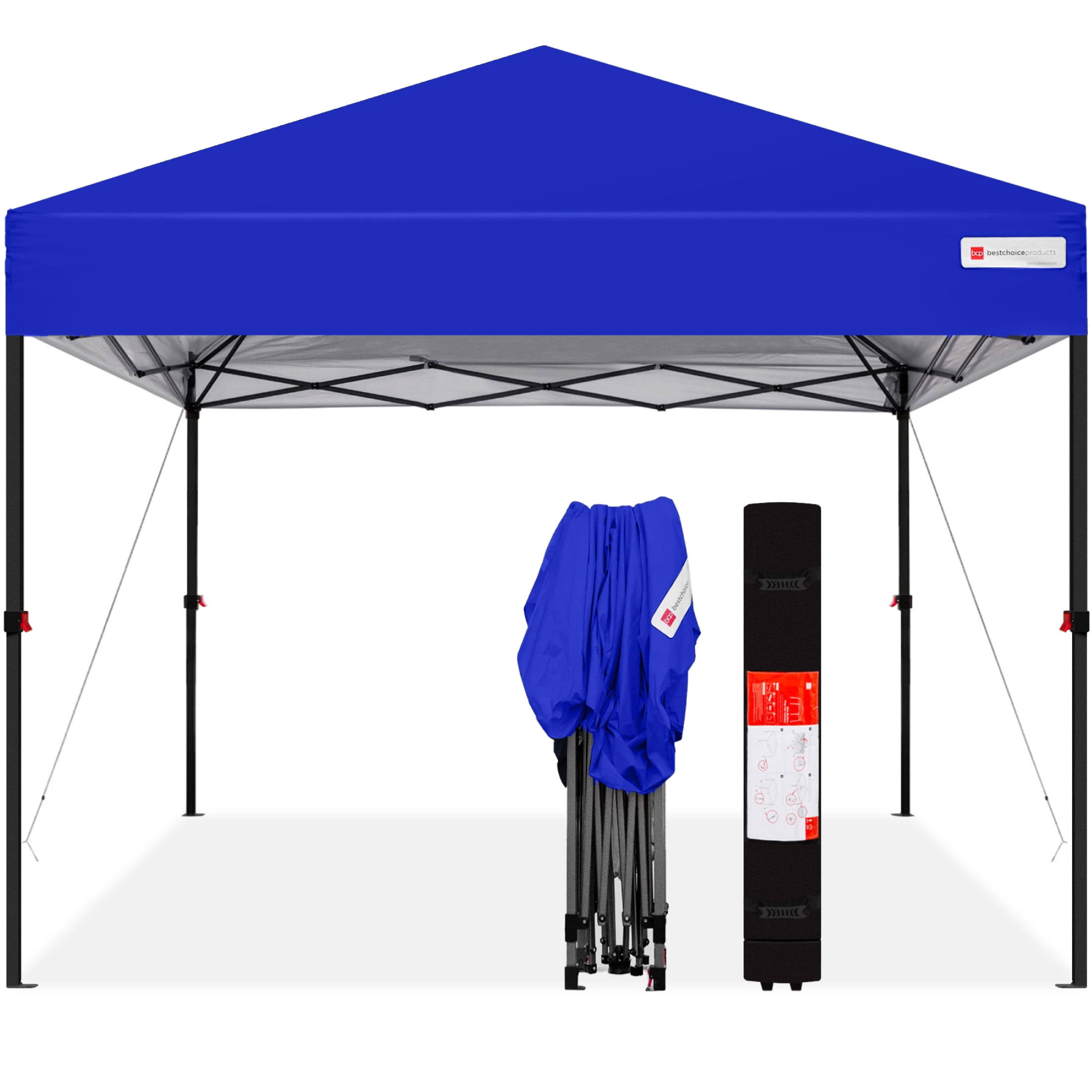 Best Choice Products 10x10ft Easy Setup Pop Up Canopy Instant Portable Tent W/ 1-Button Push, Carry Case - Resort T1_M9AMHRXF