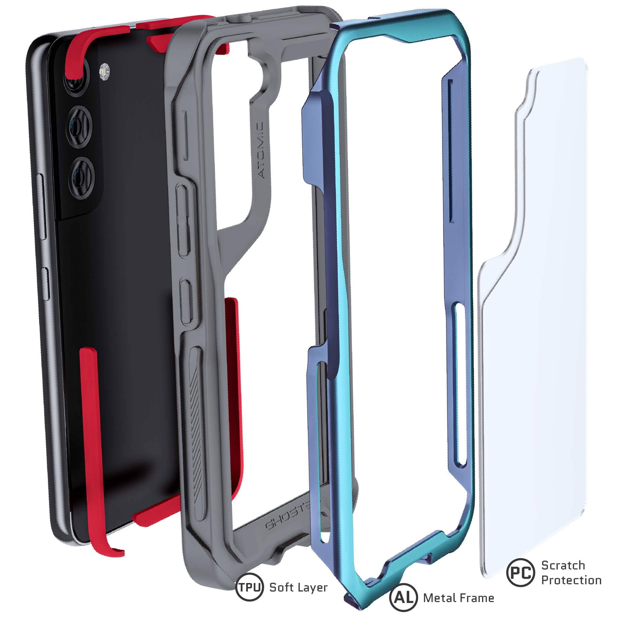 Ghostek Galaxy S22 Series Protective Clear Aluminum Cases — Atomic Slim Galaxy S22 Ultra / VF_AZWEXONC