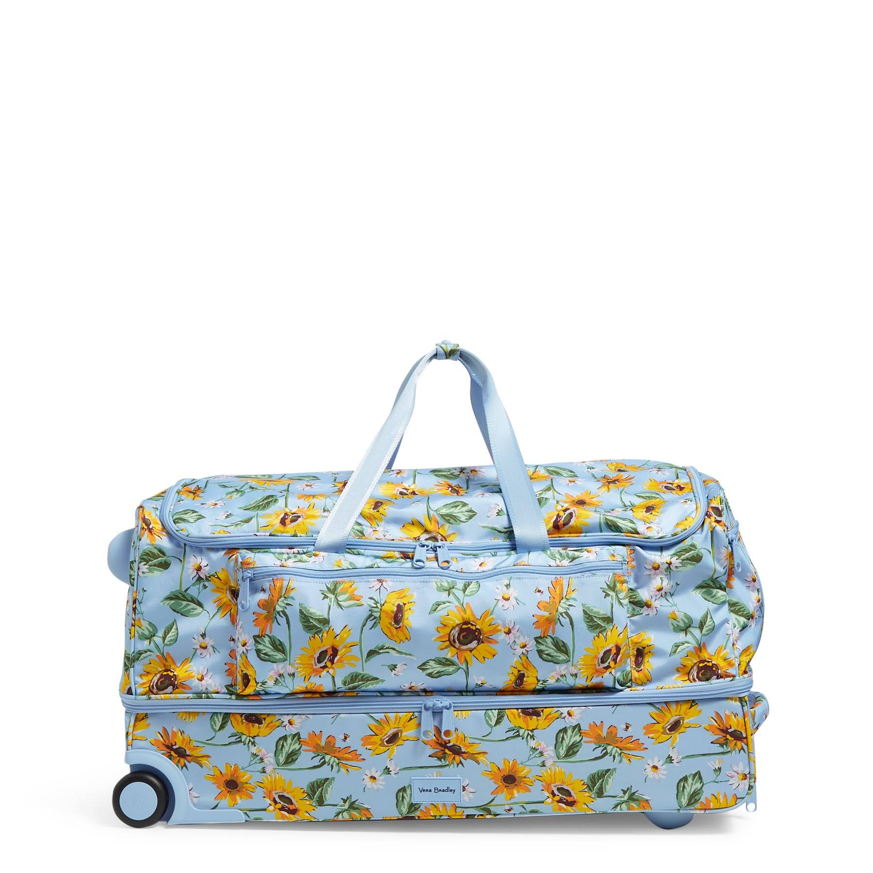 Vera Bradley Women's Recycled Foldable Rolling Duffel Bag Rose 7V_IUHXYI2J