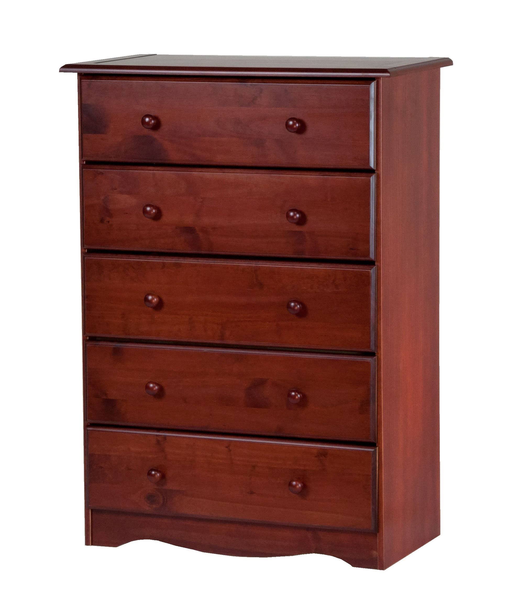Palace Imports 53102 Mahogany 100% Solid Wood 5-Drawer ZB_F3NDSDGK