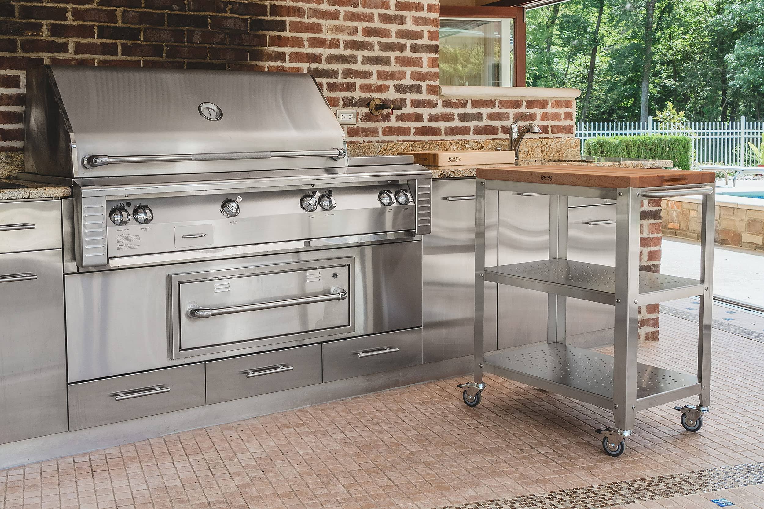 Cucina Culinarte Kitchen Cart With Maple Top John YW_AFSVCWFW