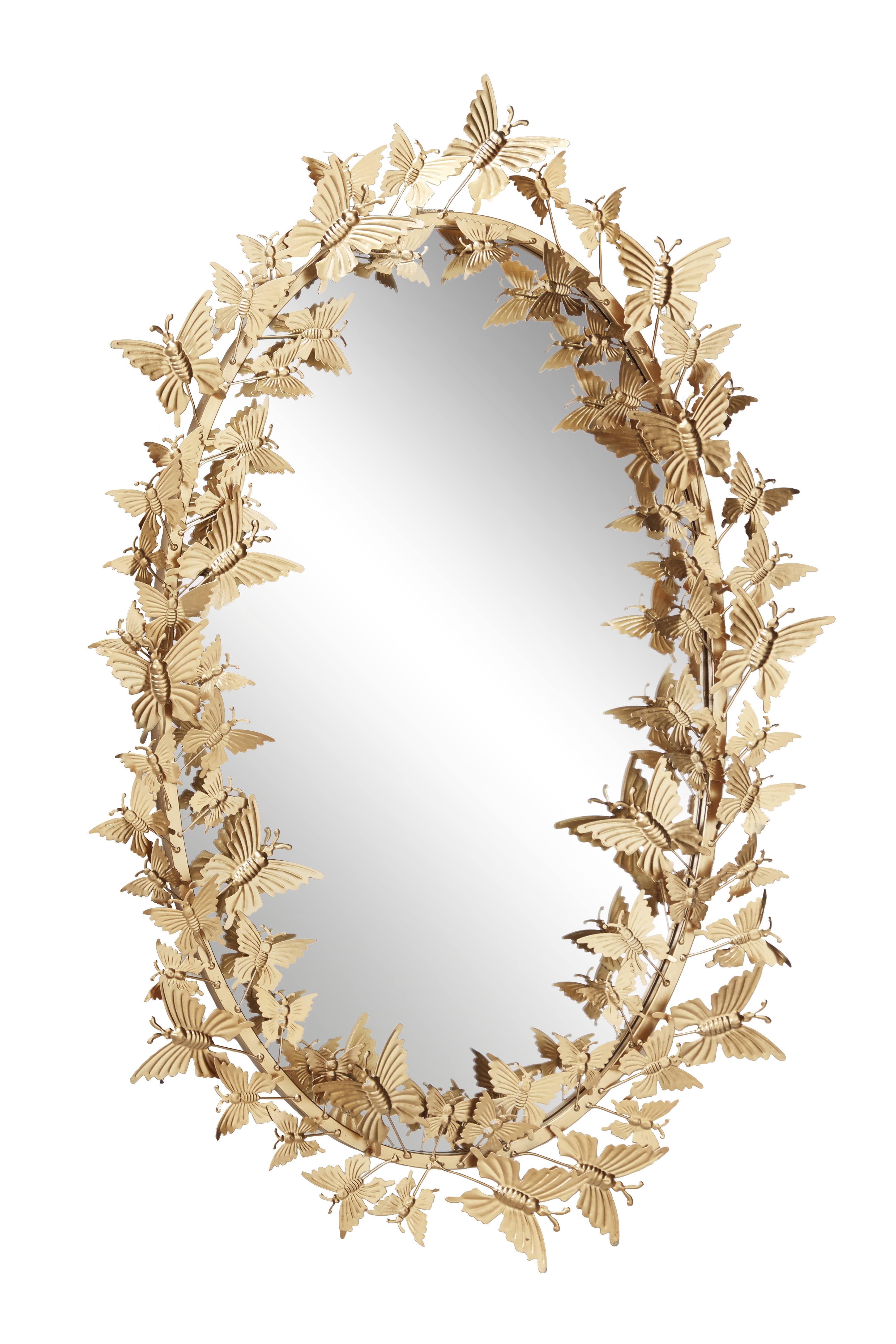 Gold Metal Glam Butterfly Wall Mirror 19 X 5 X OJ_NXXWUVFH