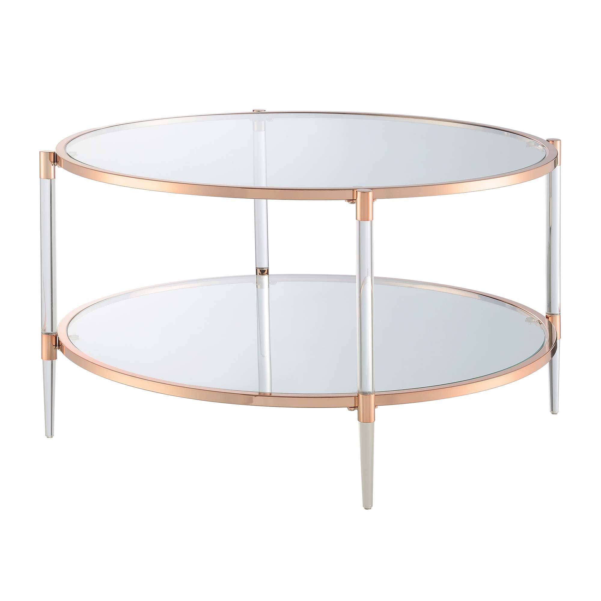 Convenience Concepts Royal Crest Acrylic Glass Coffee Table Clear/XJ_UQLRXMXT