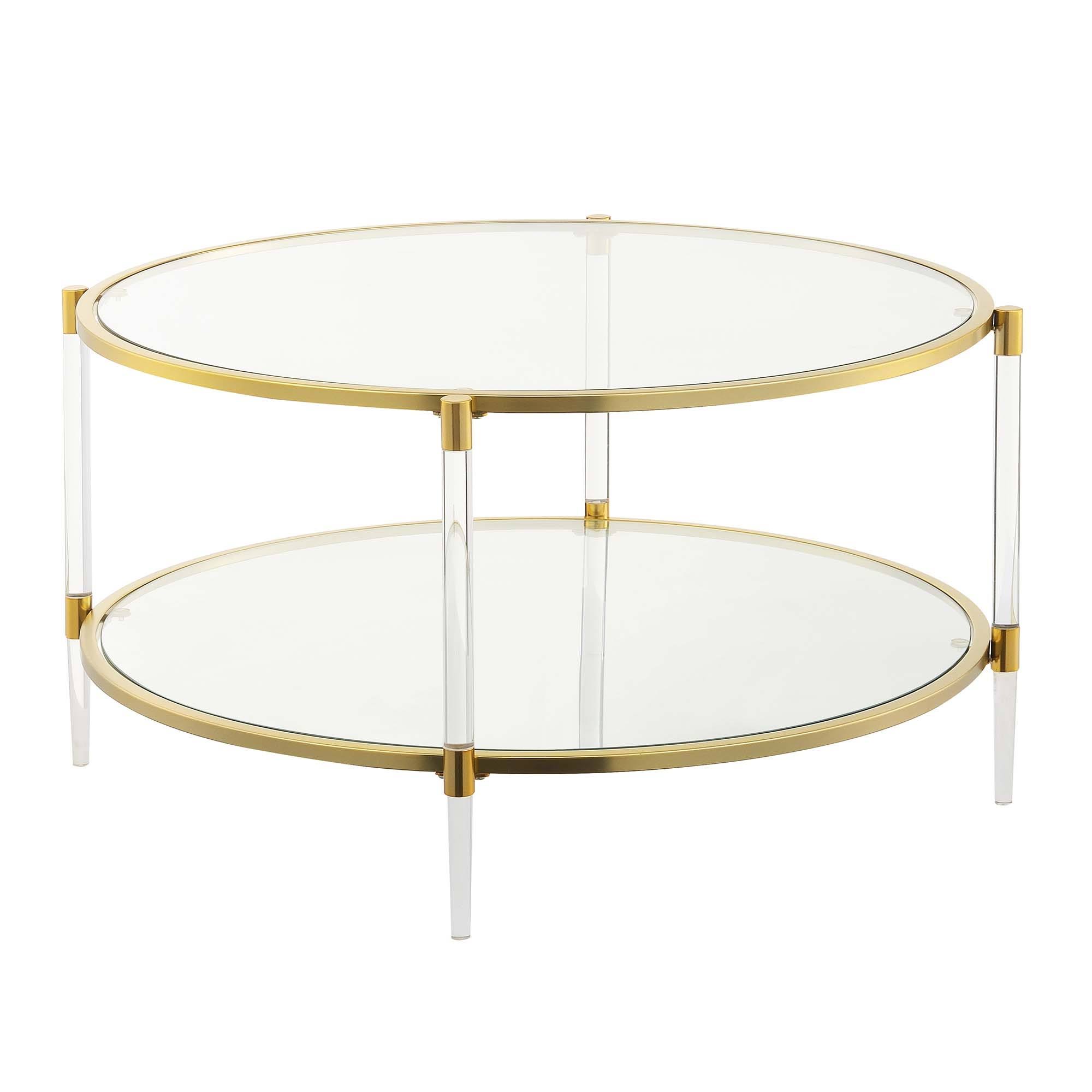 Convenience Concepts Royal Crest Acrylic Glass Coffee Table Clear/XJ_UQLRXMXT