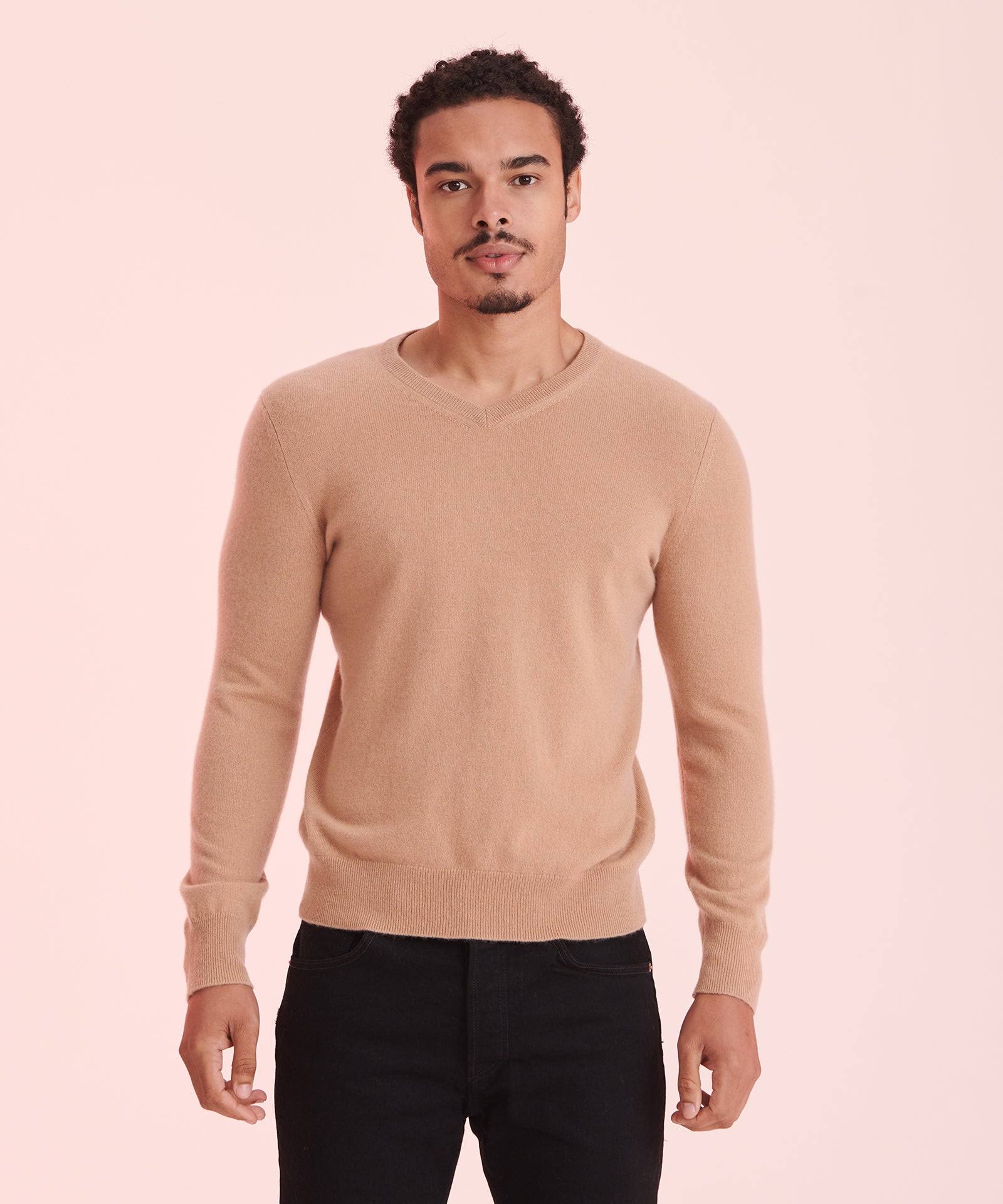 Naadam The Original Cashmere V-Neck Sweater Men's In Cement, F8_VTARBFZ4