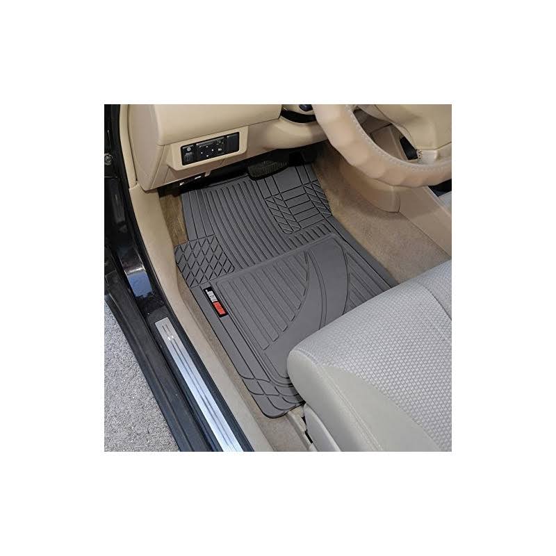 Motor Trend Flextough Advanced Gray Rubber Car Floor Mats With Cargo Liner Full Set - Front & Rear Combo Trim To Fit Floor Mats For Cars Truck QK_UXKZSCSM
