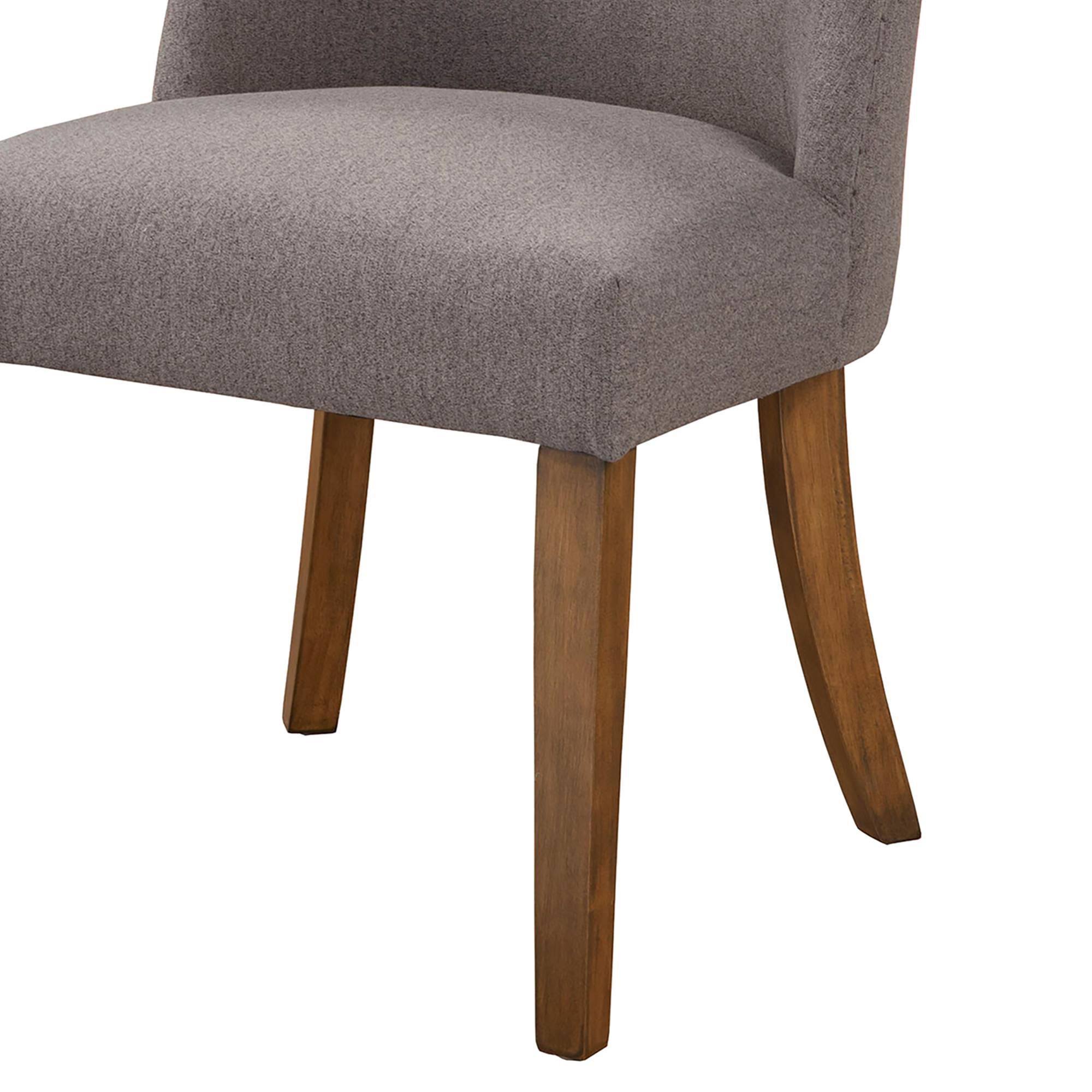 Alpine Furniture 2668-12 Kensington Upholstered Parson Chairs Dark Grey - Set Of V2_BM523S9I
