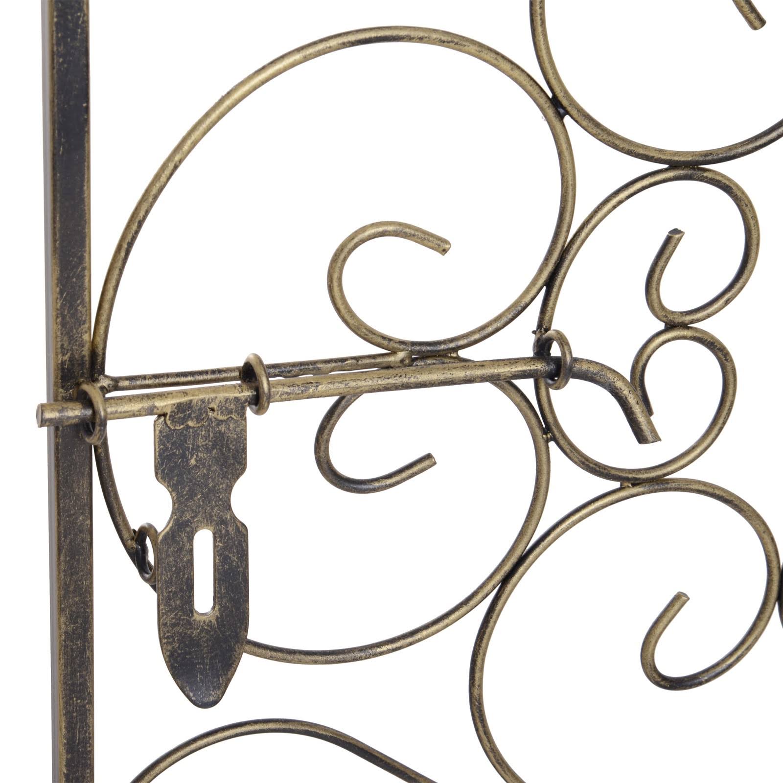 Homcom 45-Bottle Antique Bronze Wrought Iron Wine Rack Jail With X5_QBQ33LXP