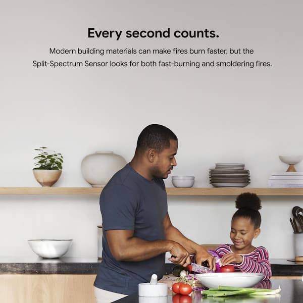 Google Nest Protect - Smoke Alarm And Carbon Monoxide Detector - Battery Operated - 4 FT_ETMP6YHJ